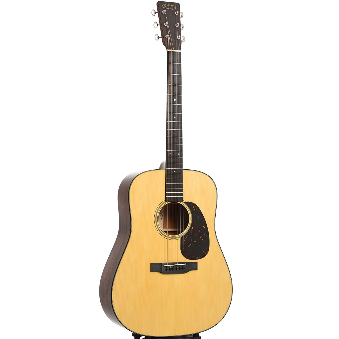 Full front of Martin Custom 18-Style Dreadnought Guitar & Case, Thinner Adirondack Top