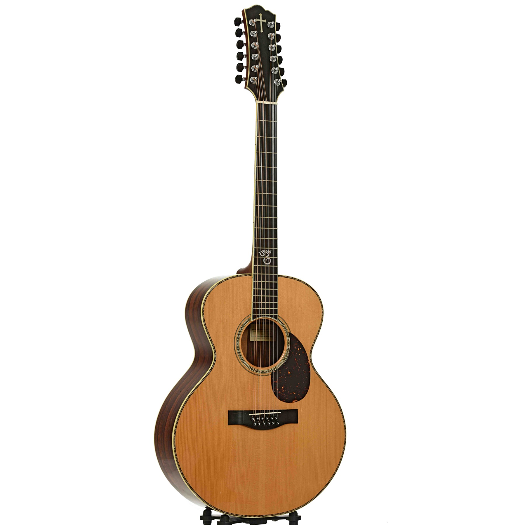 Full front and side of Santa Cruz Brazilian F Custom 12-String Acoustic Guitar