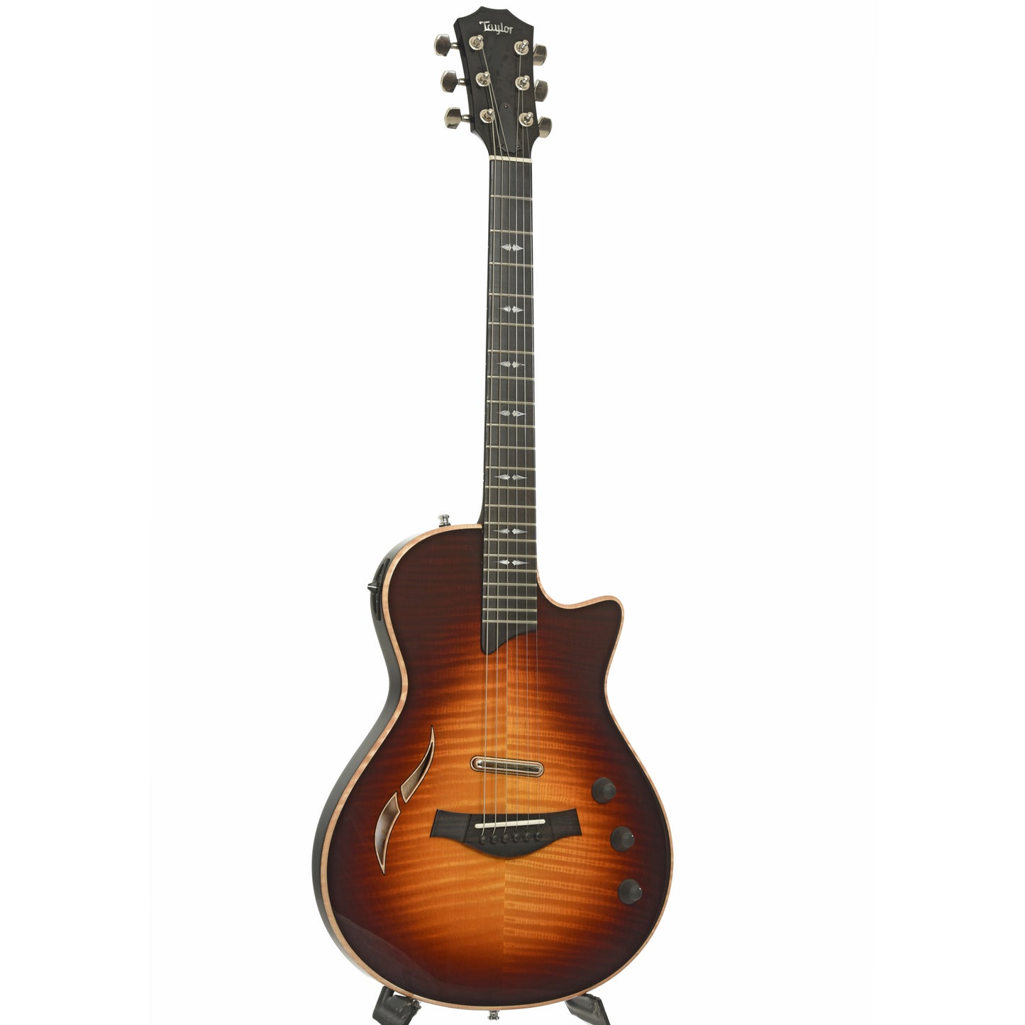 Full front and side of Taylor T5Z Pro Hollowbody Electric Guitar