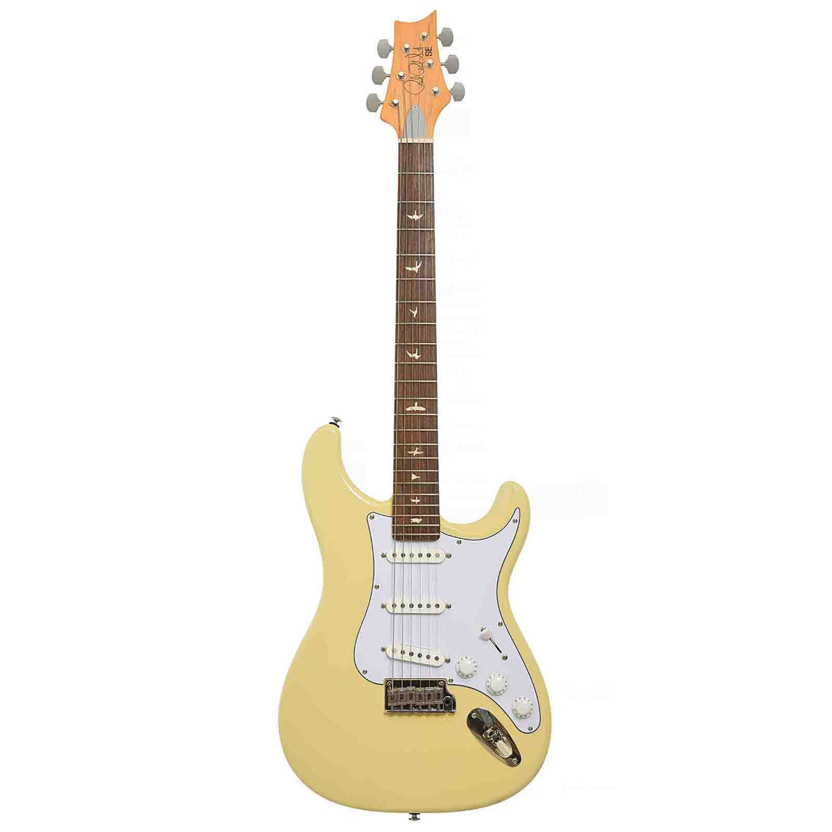Full front of PRS SE Silver Sky John Mayer