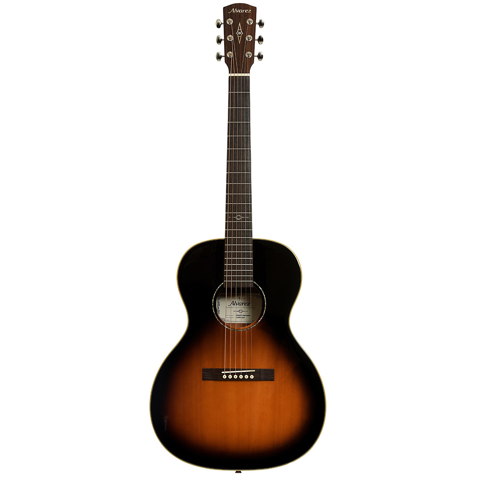 Full front of Alvarez Delta00 00 Sunburst Acoustic Guitar  