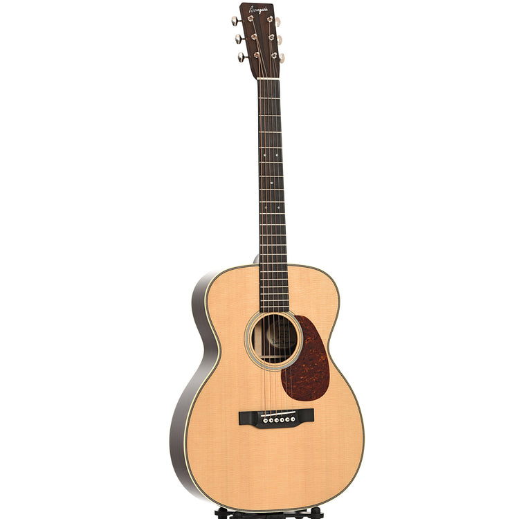 Full front and side of Bourgeois Professional Series Vintage OO Acoustic 