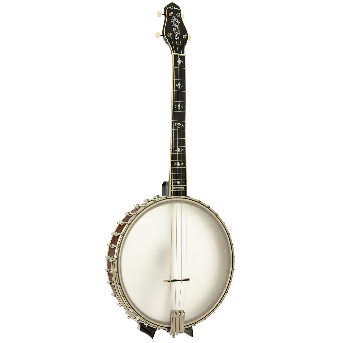 Full front and side of Gold Tone CEB-4 Cello Banjo 