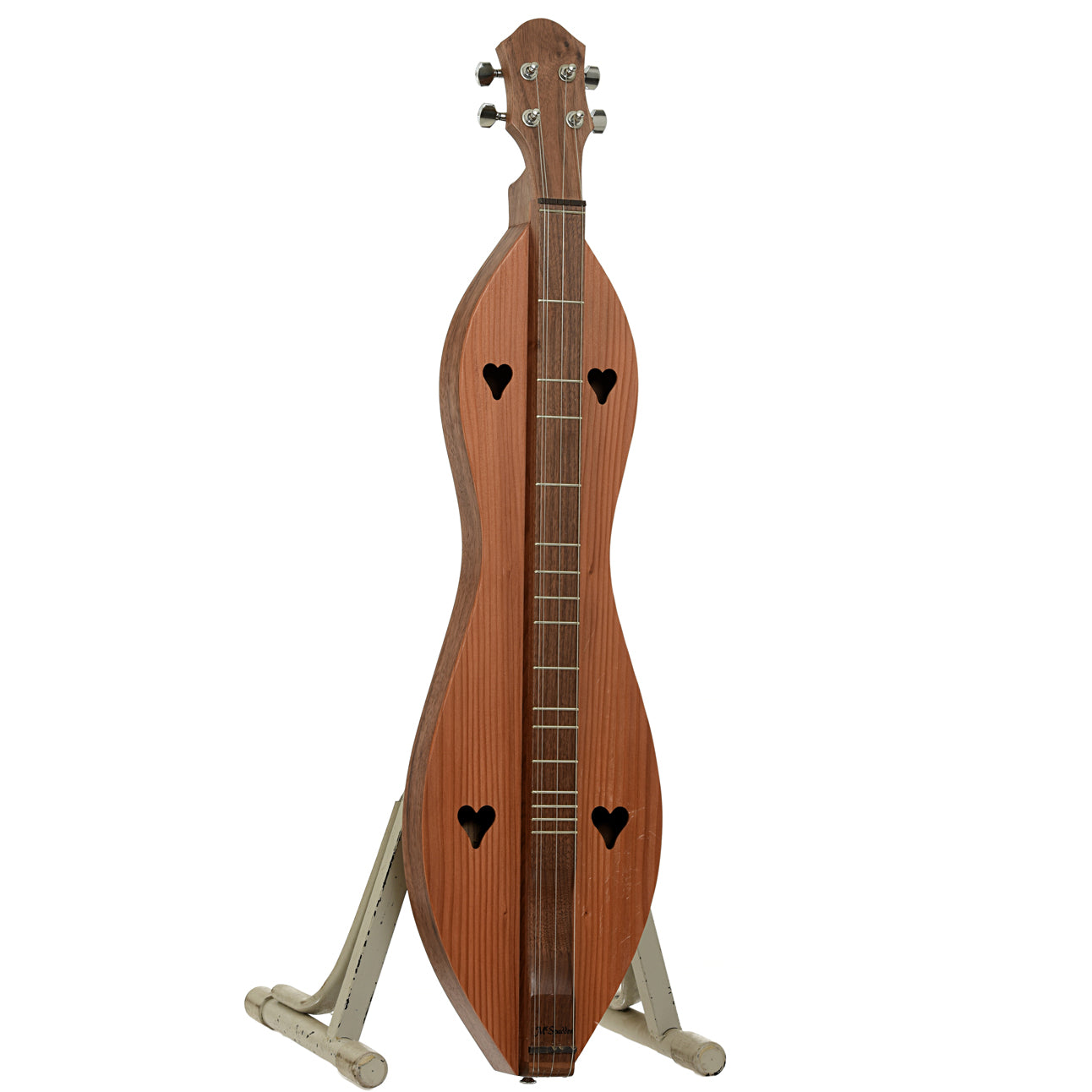 Full front of McSpadden Ginger 3/4 Size Walnut & Redwood Lap Dulcimer