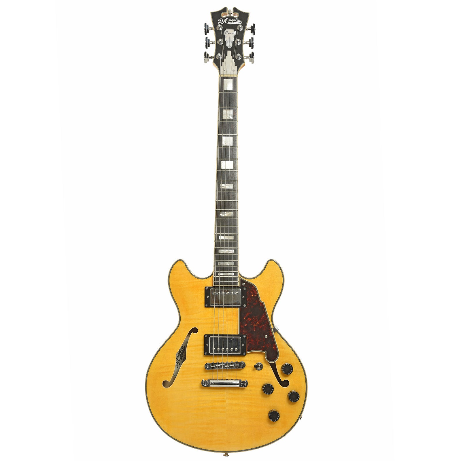Full front of D'Angelico Premier Mini DC XT Hollowbody Electric Guitar 