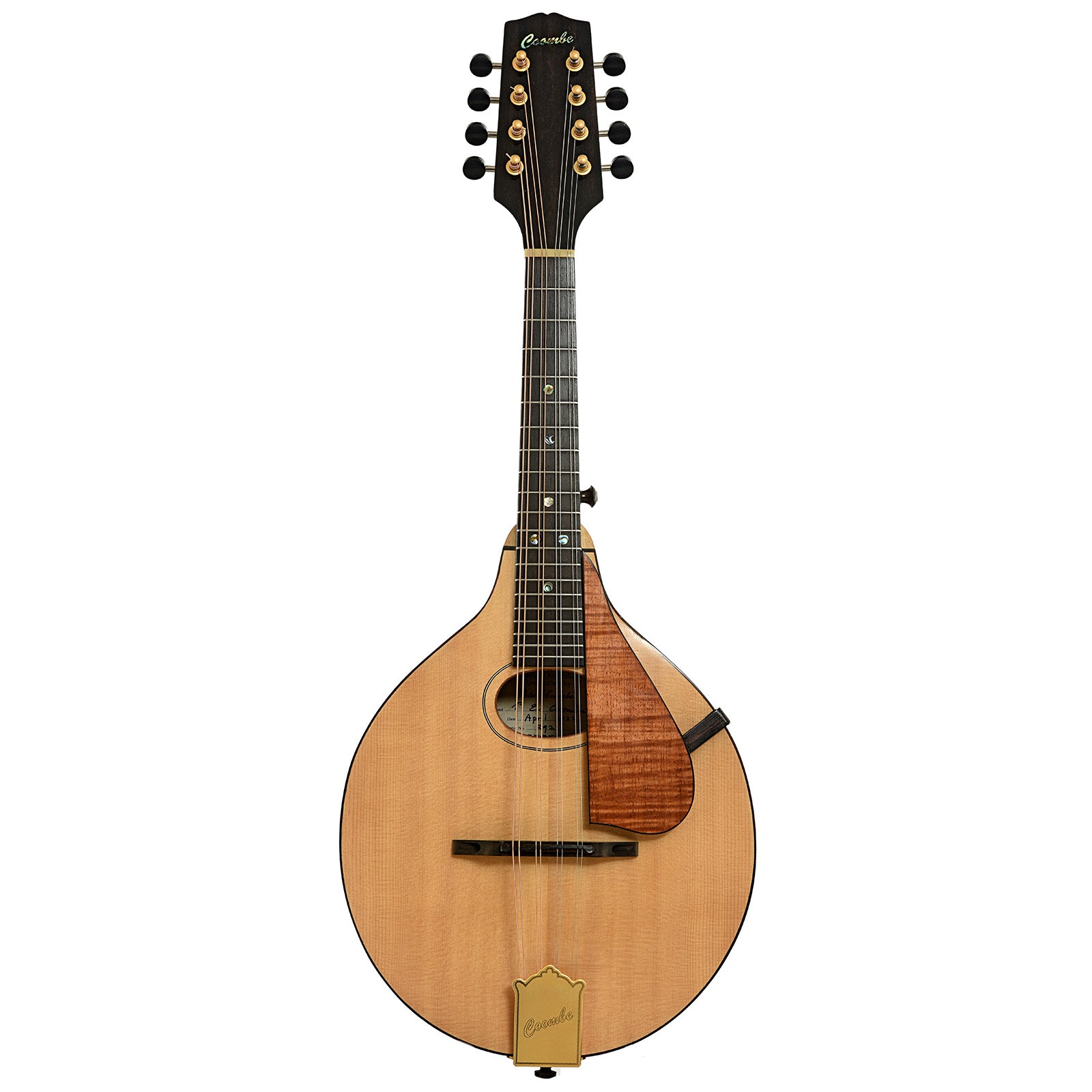 Full front of Peter Coombe Custom A Mandolin
