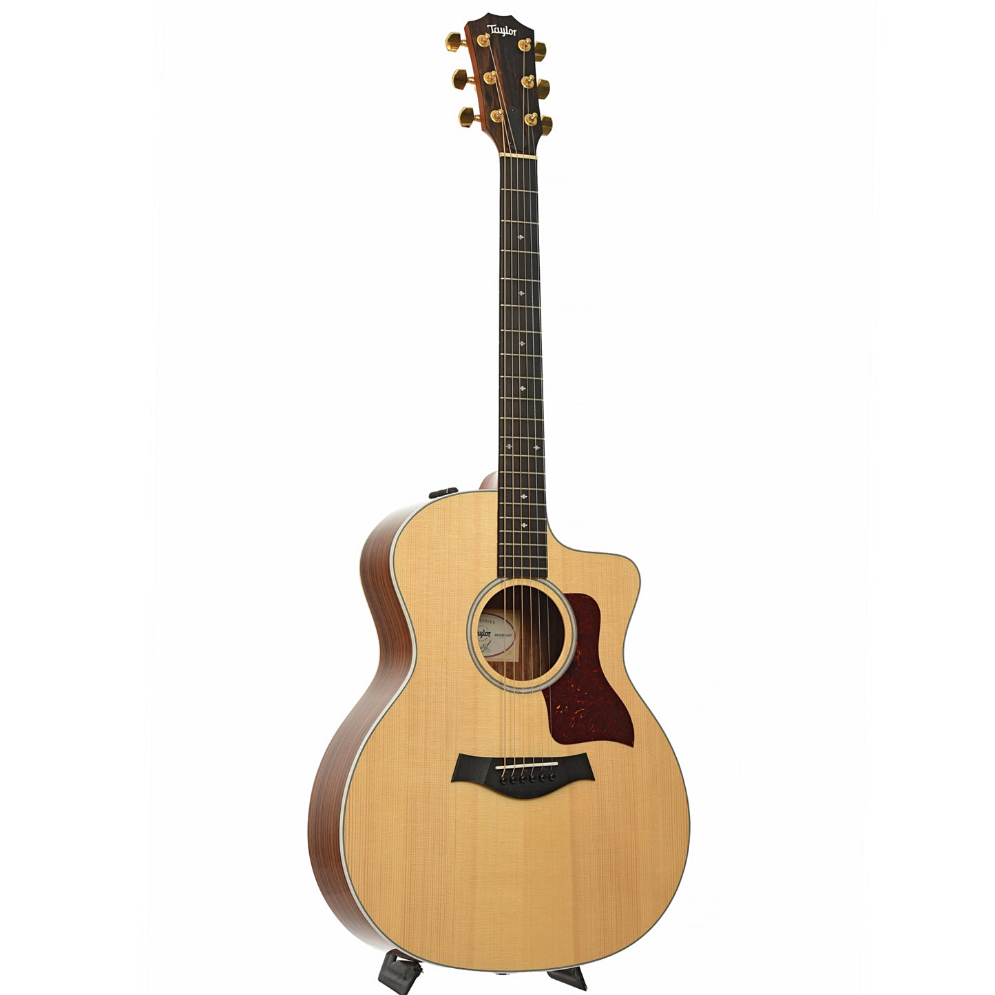 Full front and side of Taylor 214CE Deluxe Acoustic-Electric Guitar 