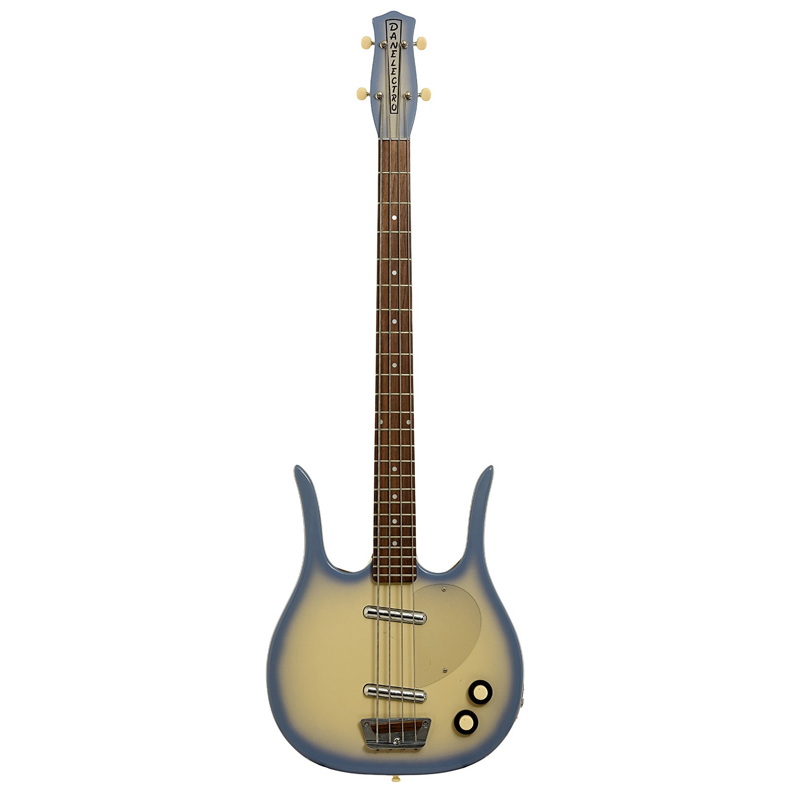 Full front of Danelectro Longhorn Electric Bass