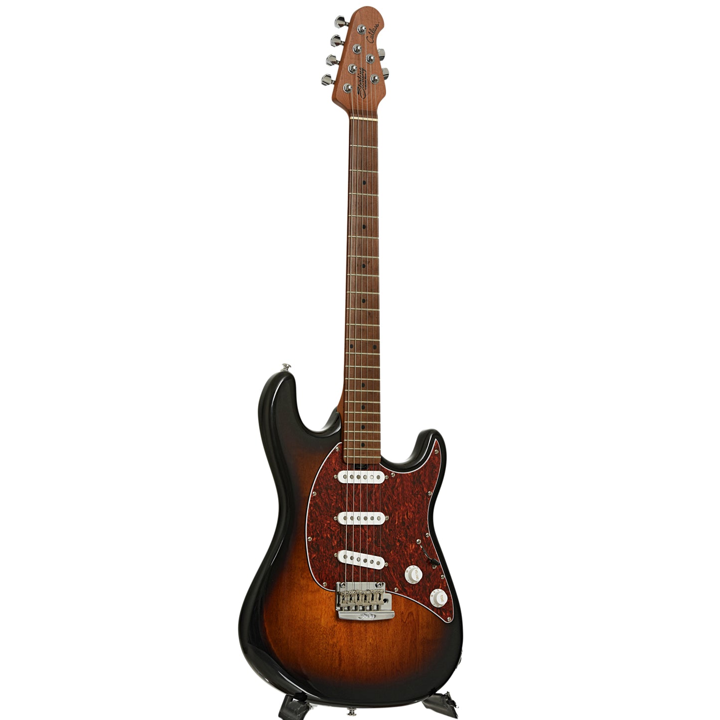 Full front and side of Sterling by Music Man Cutlass CT50 SSS Electric Guitar 