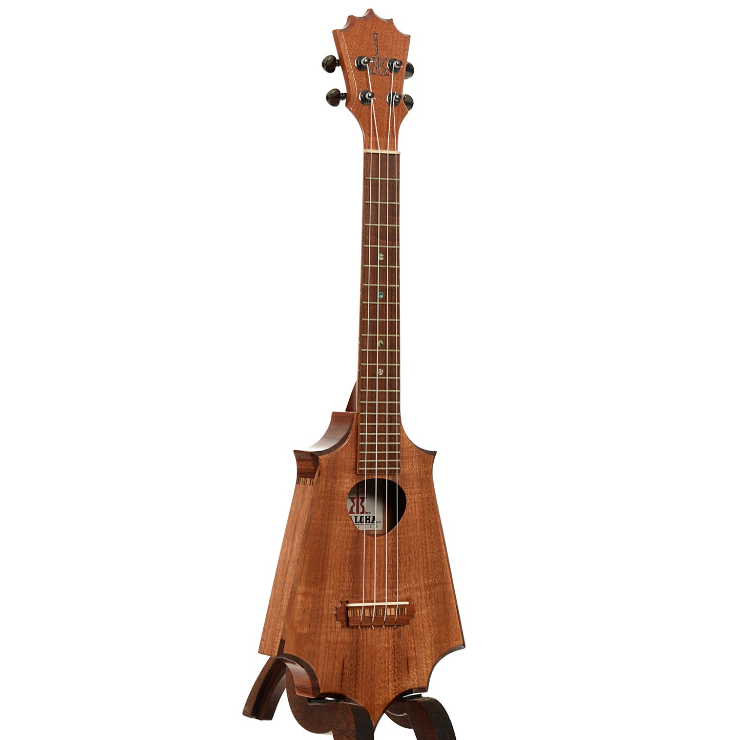 Full Front and side of KoAloha KTS-07 Sceptre Tenor Ukulele