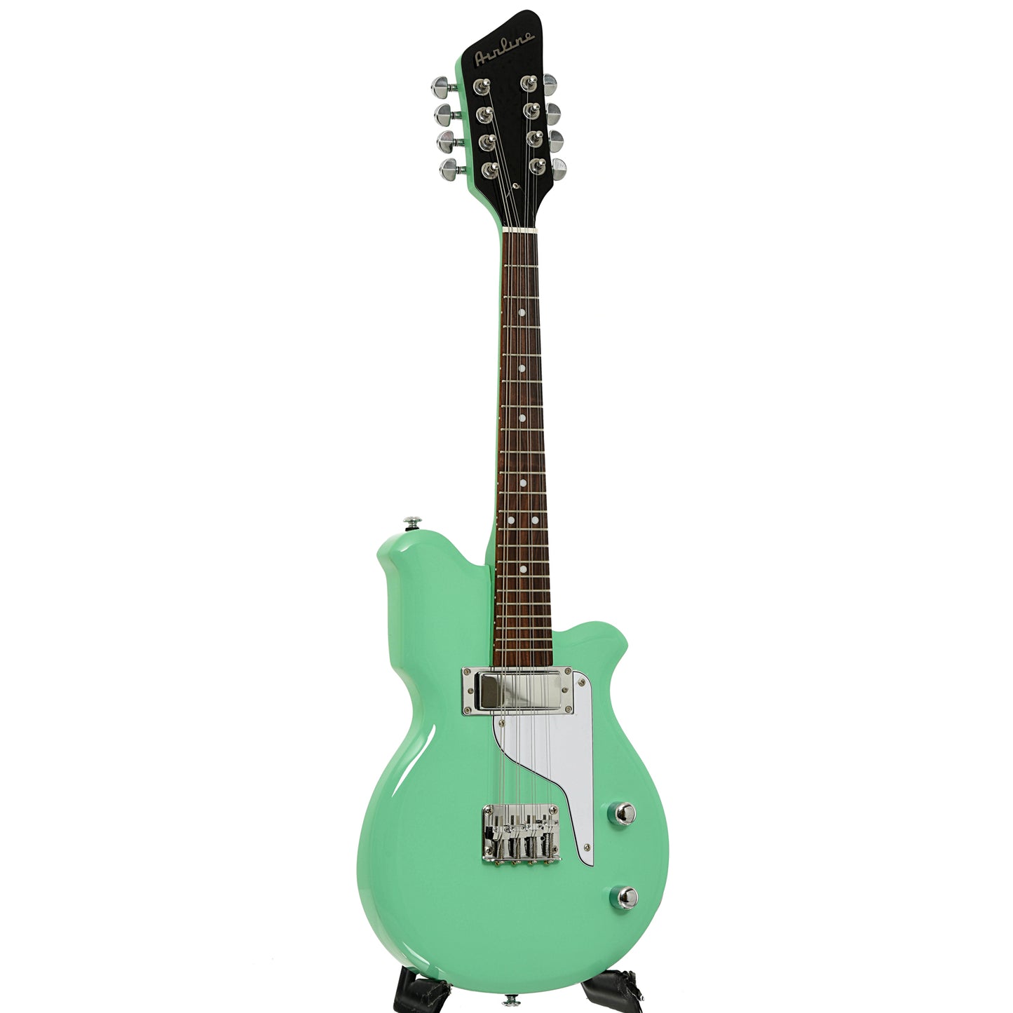 Full front and side of Airline Map Electric Mandola