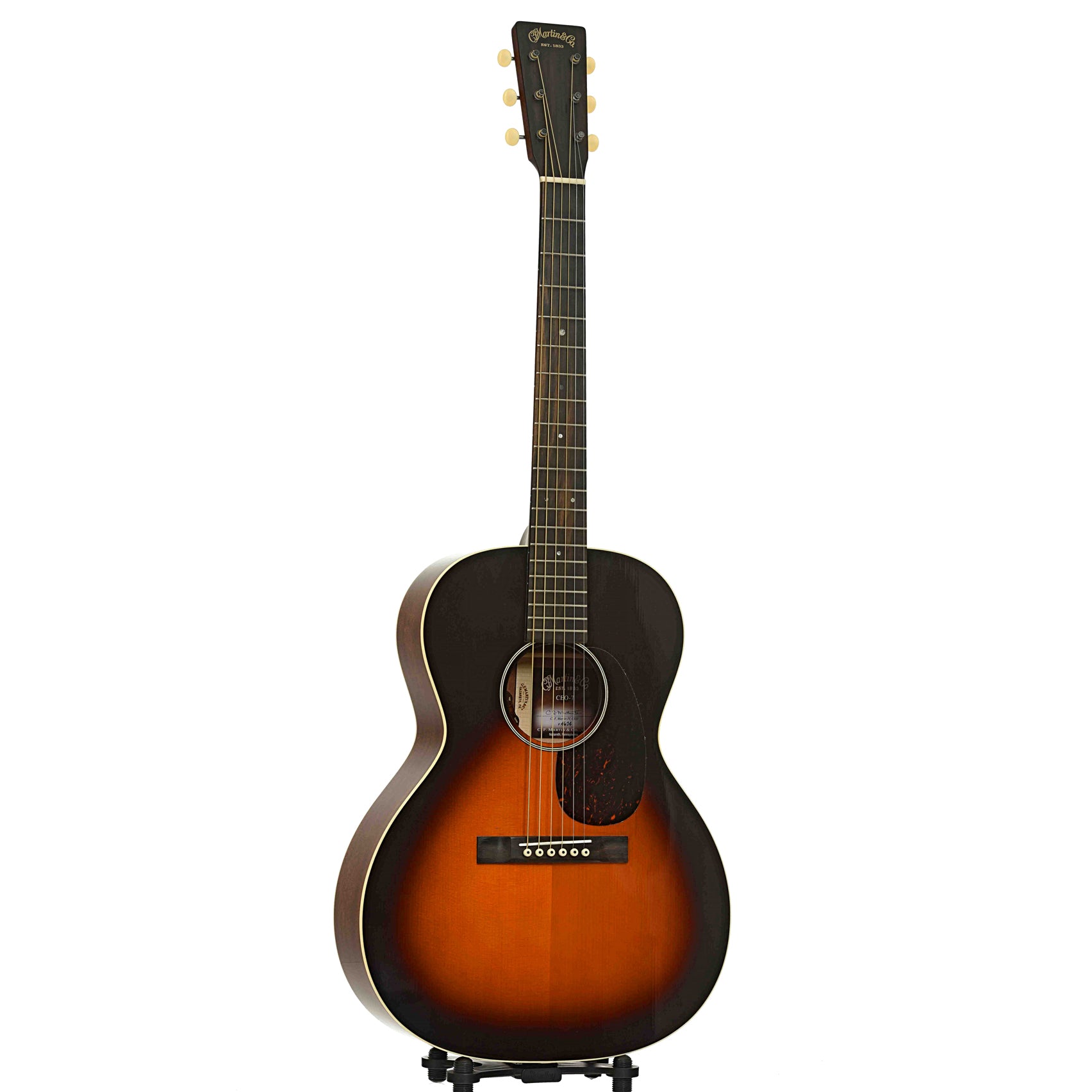Full front and side of Martin CEO-7 Acoustic Guitar 
