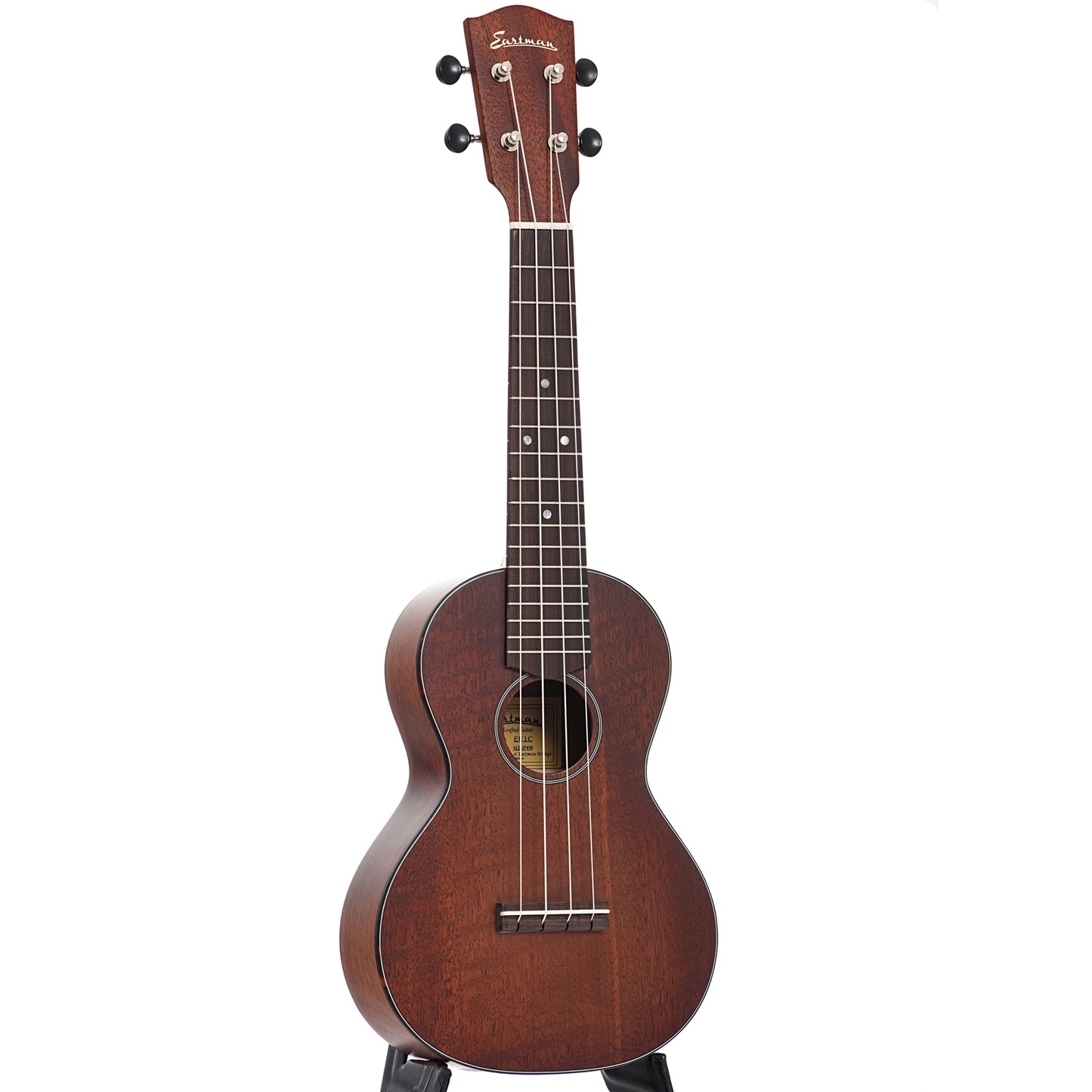 Full Front and side of Eastman EU1-C Concert Ukulele 