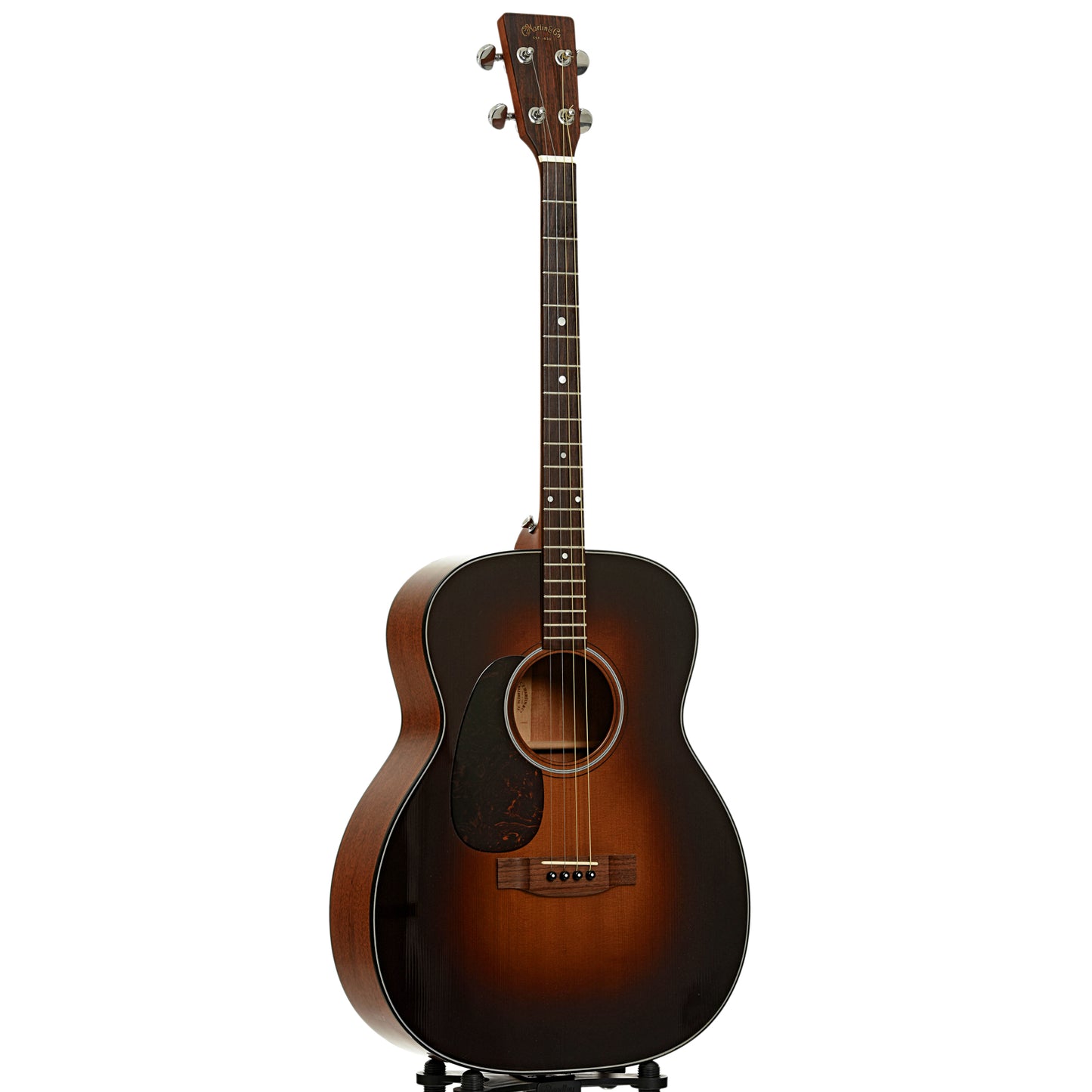 Full front and side of Martin 0-18T SB LH Acoustic Tenor Guitar