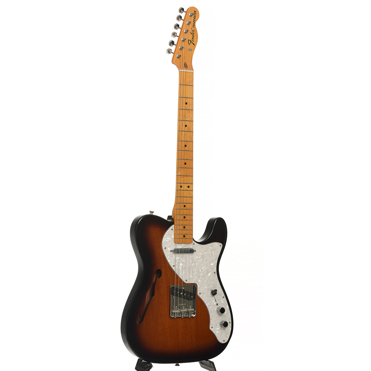 Full front and side of Fender American Vintage '69 Telecaster Thinline Reissue Electric Guitar (2011) 