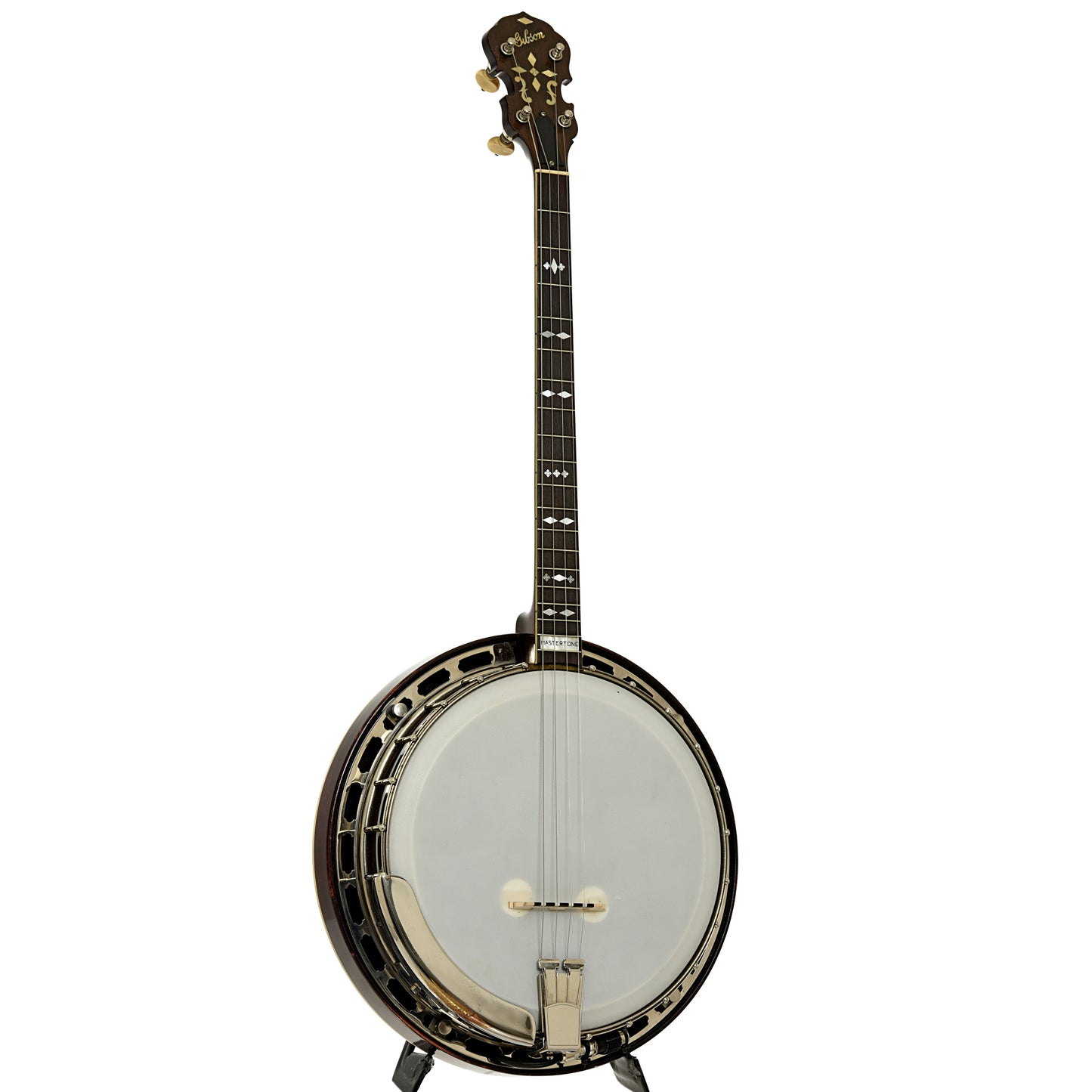 Full front and side of Gibson TB-3 Tenor Banjo