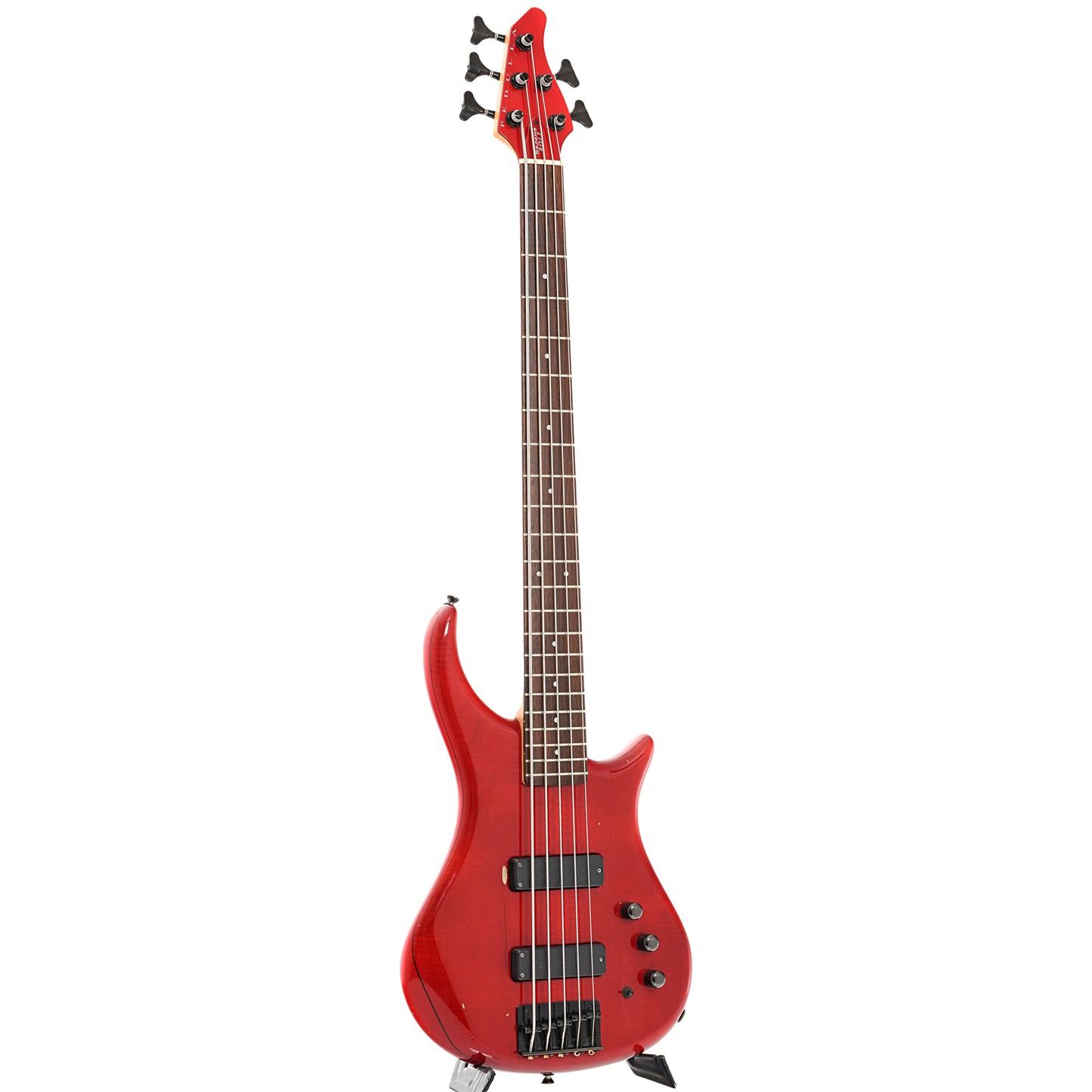 Full front and side of Pedulla Thunder Bolt 5-String Electric Bass
