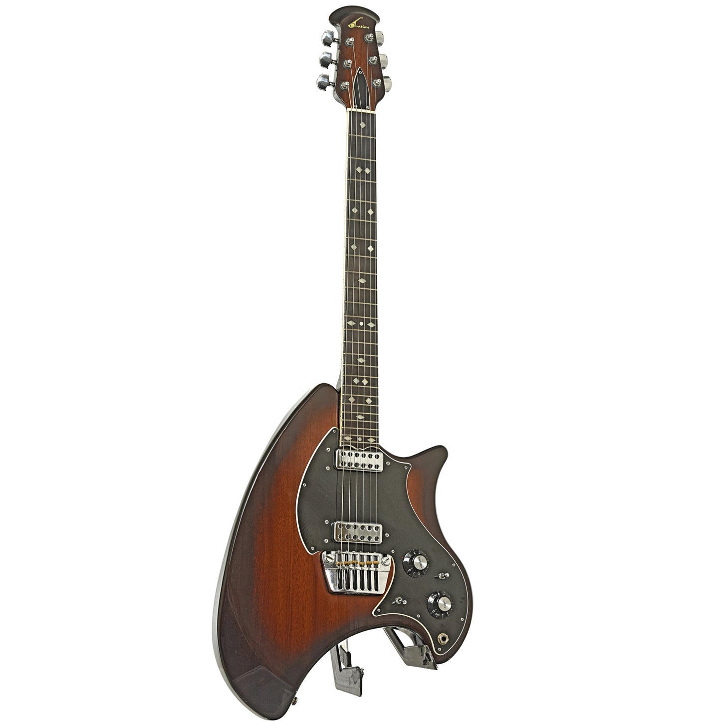 Full front and side of Ovation Deacon 1252 Electric Guitar 