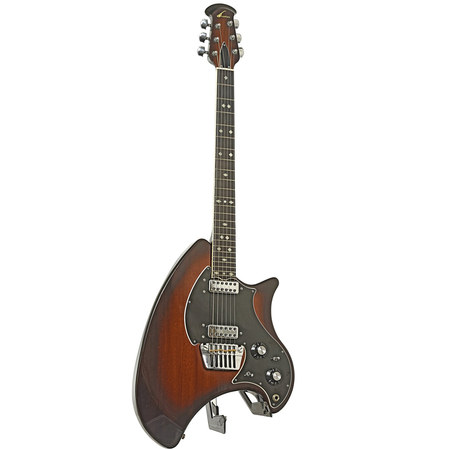 Full front and side of Ovation Deacon 1252 Electric Guitar 