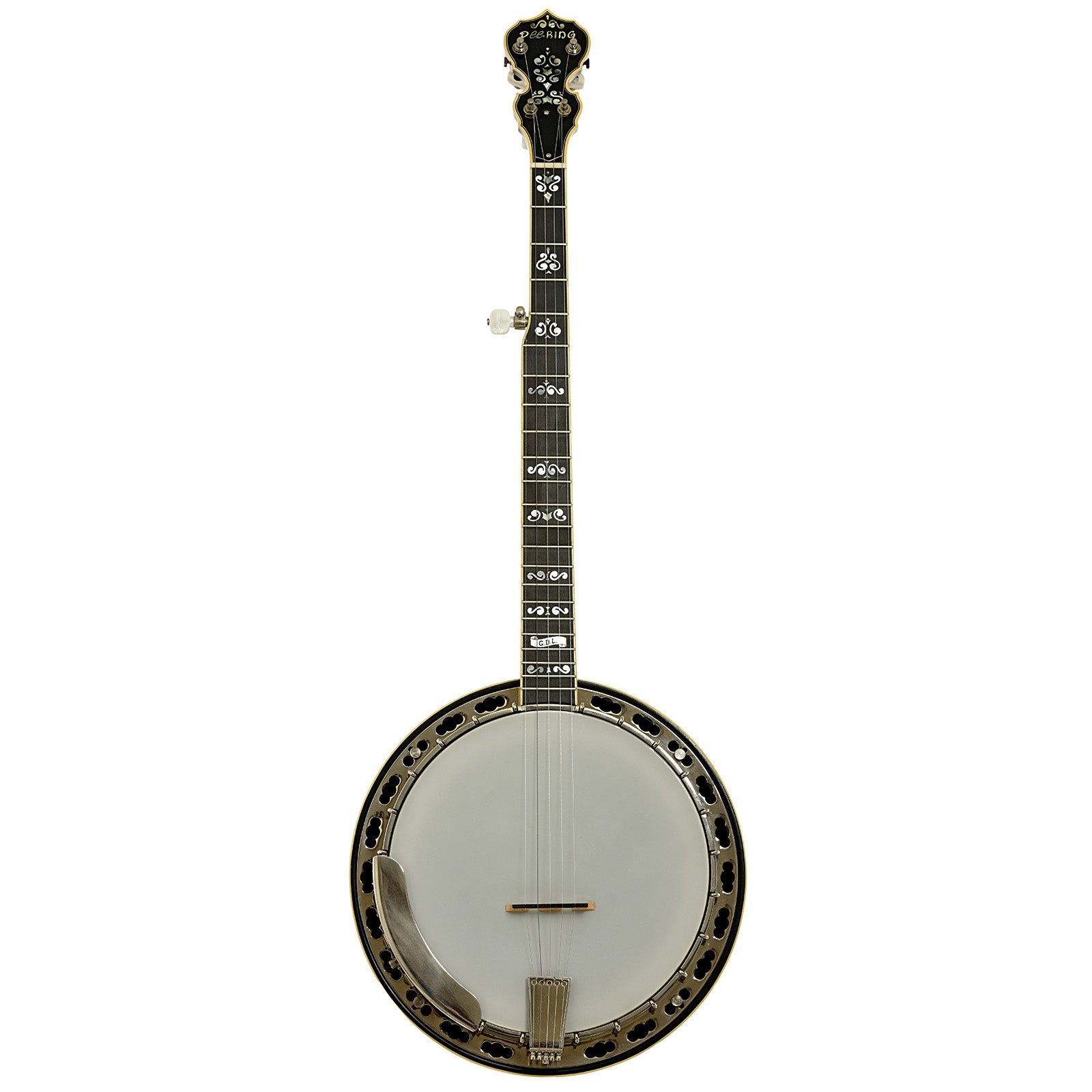Full front of Deering GDL Resonator Banjo 
