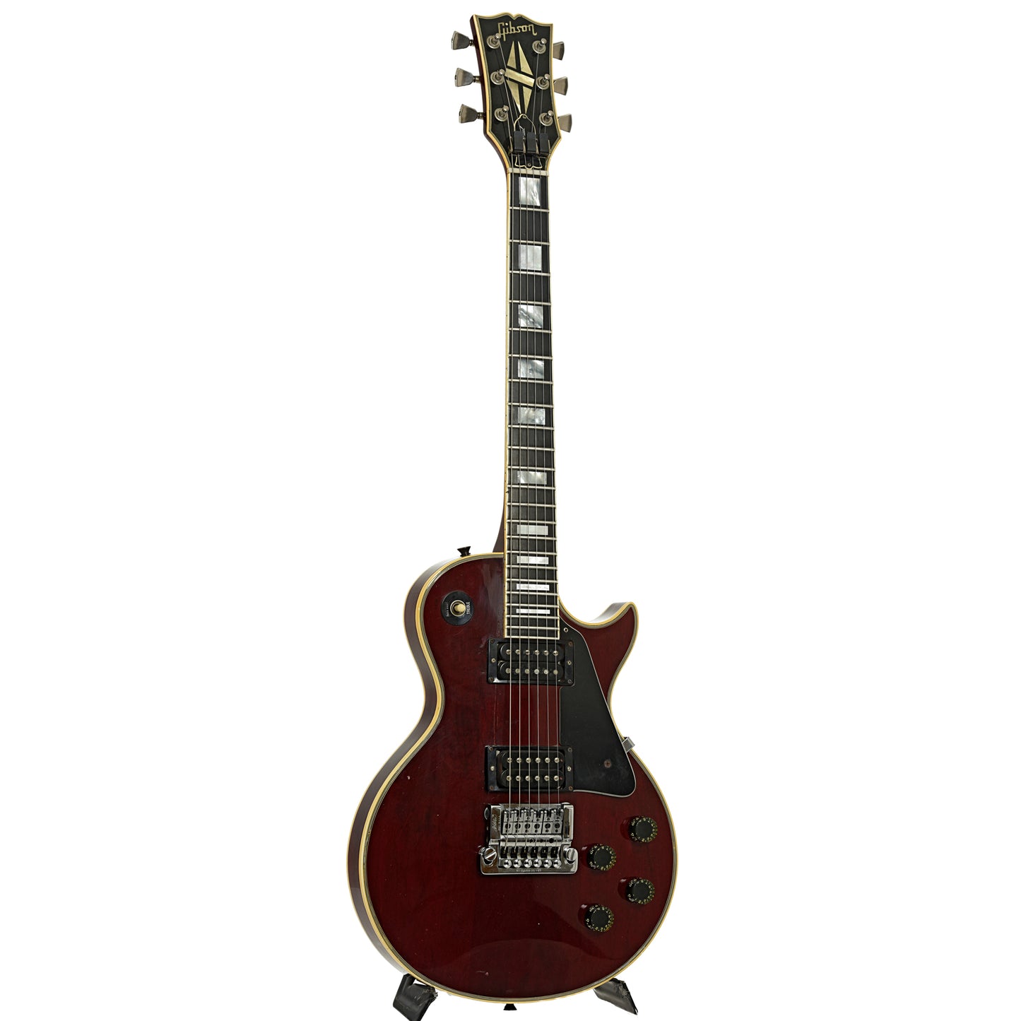 Full front and side of Gibson Les Paul Custom Electric Guitar 