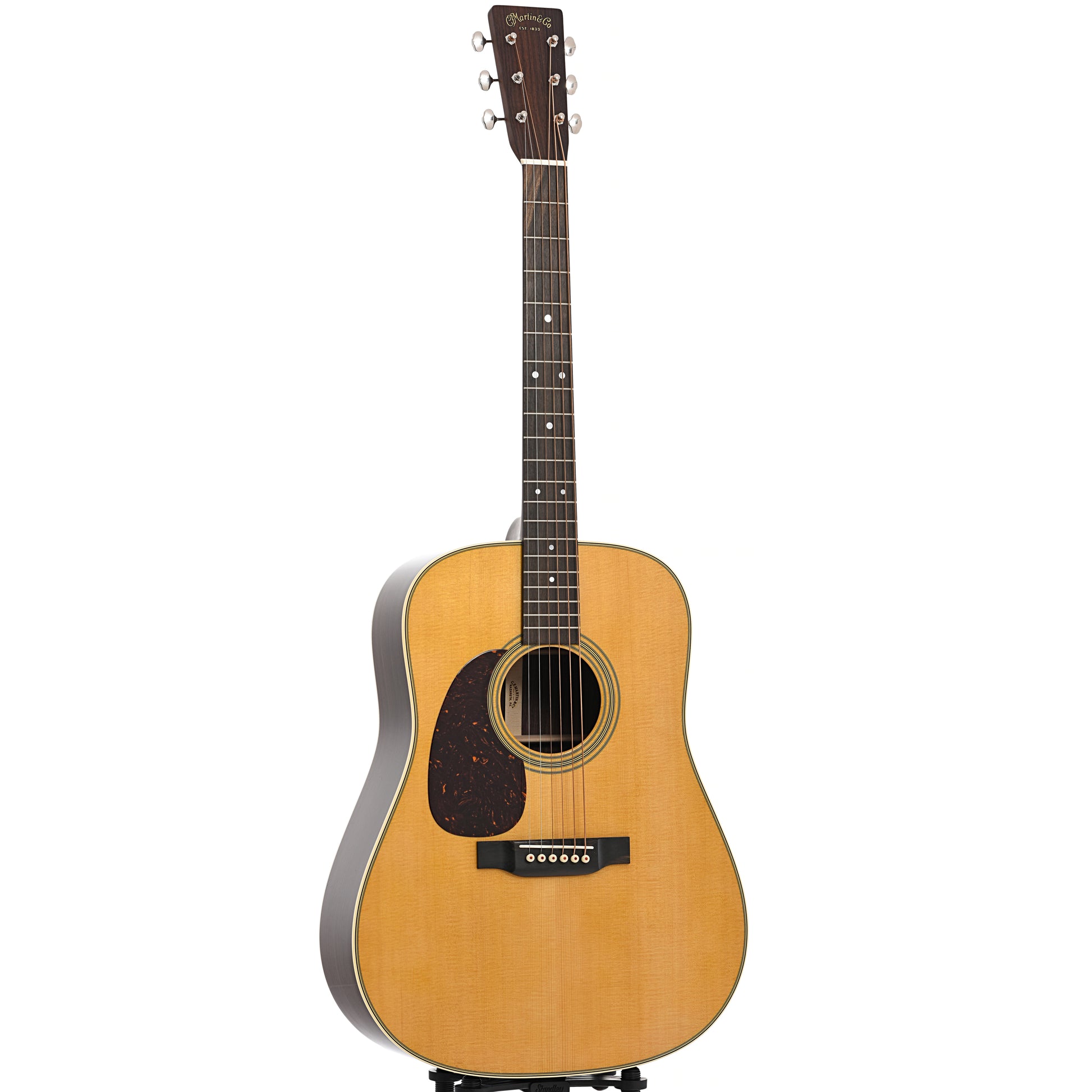 Full front and side of Martin D-28L Lefthanded Guitar