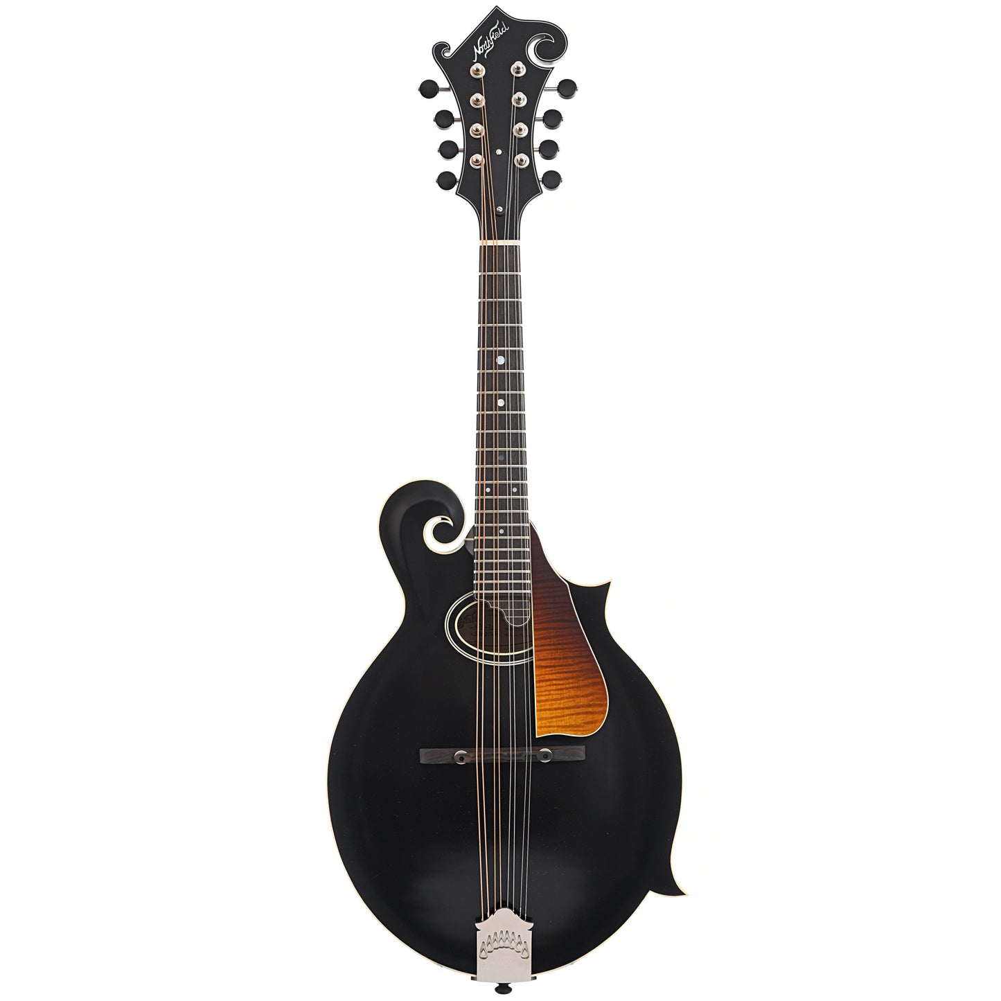 Full front of Northfield Workshop  S-Series NFS-F2B Mandolin, Blacktop Oval Soundhole,