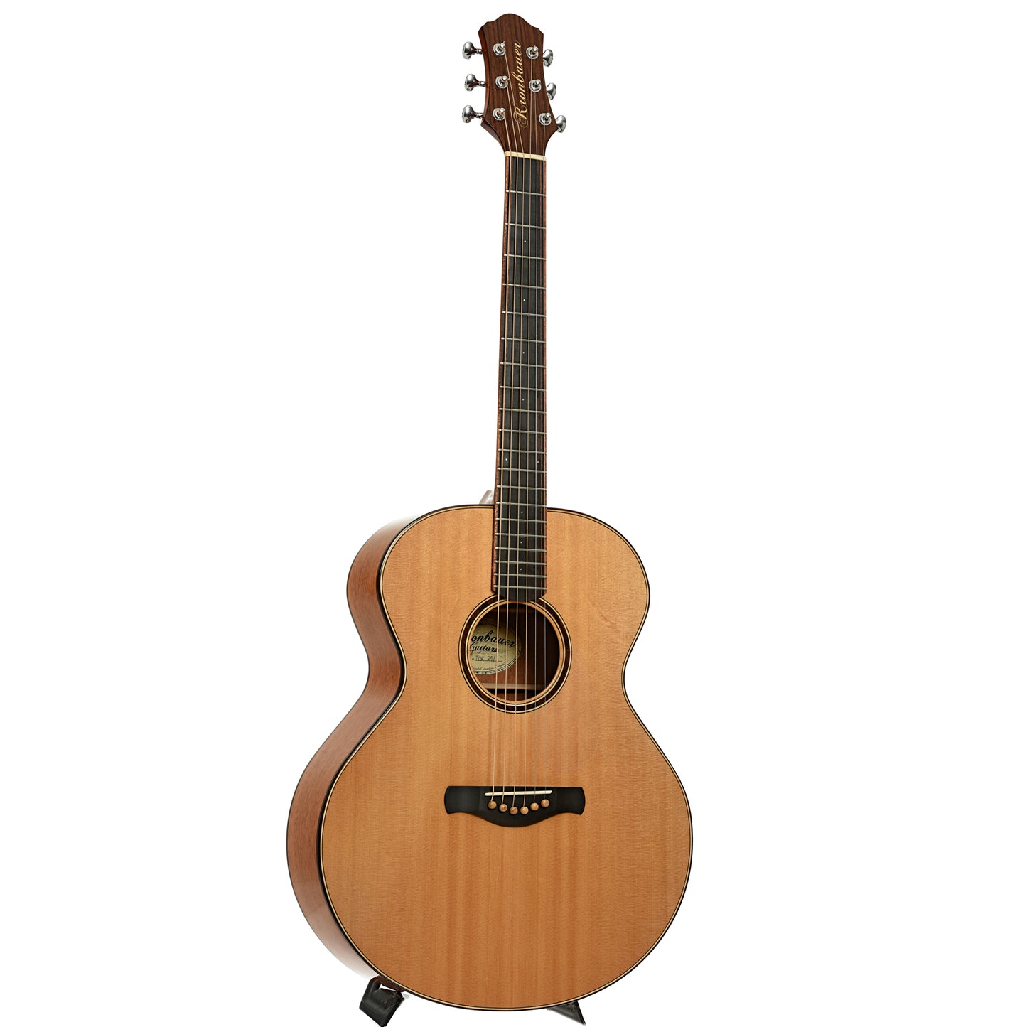 Full front and side of Kronbauer TDK Jumbo Acoustic Guitar