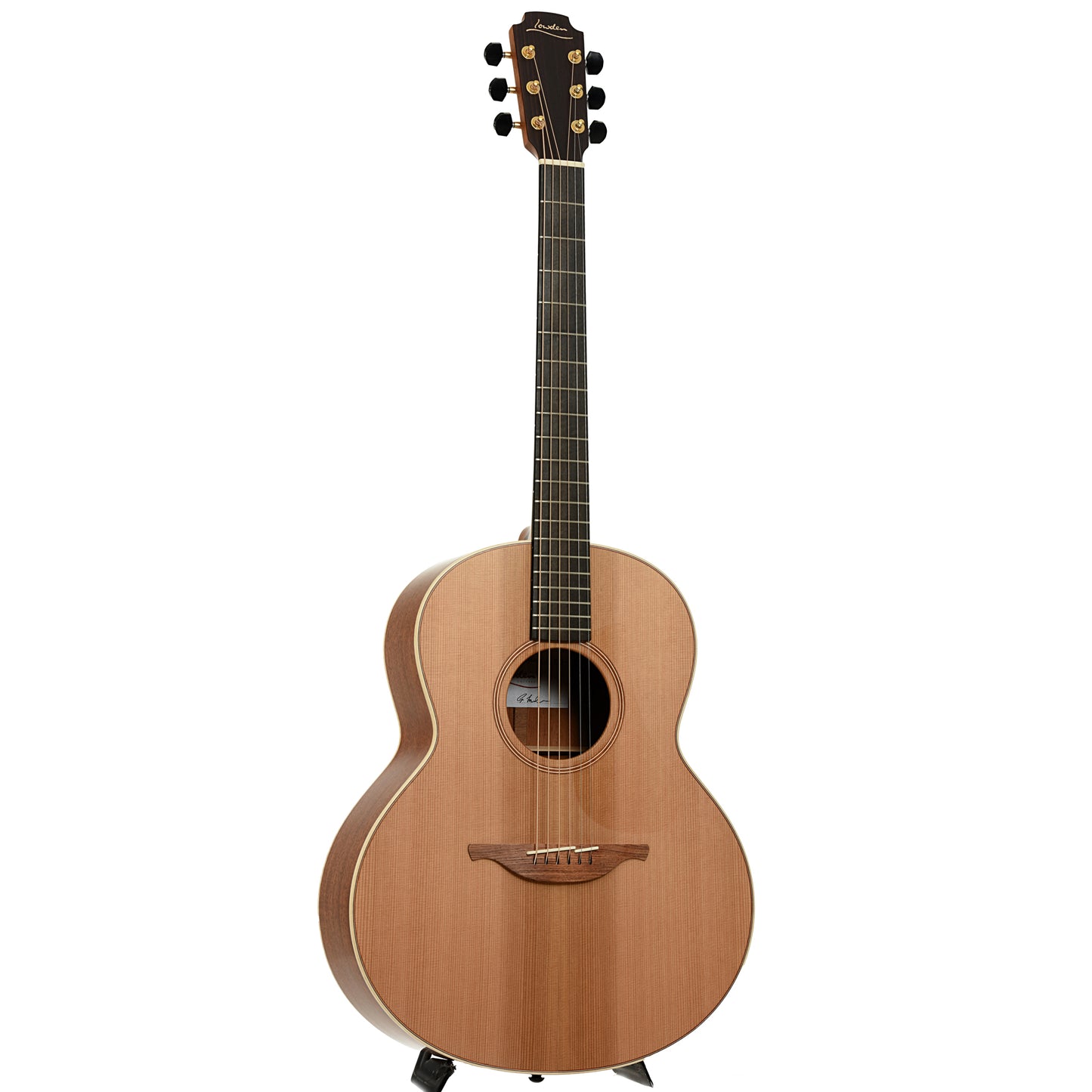 Full front and side of Lowden F-22 Small Jumbo Acoustic Guitar