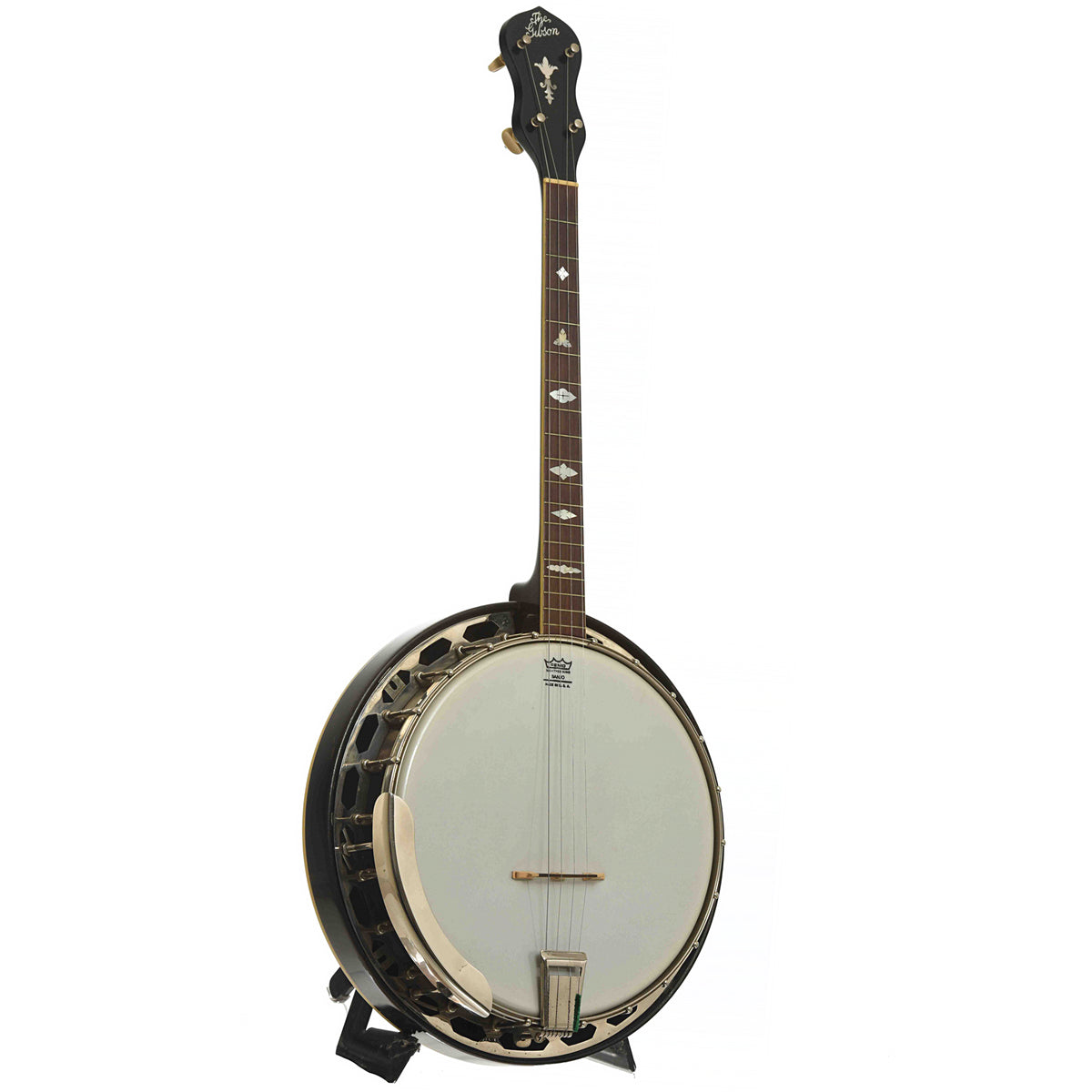 Full Front & Side of Gibson TB-2 Tenor Banjo