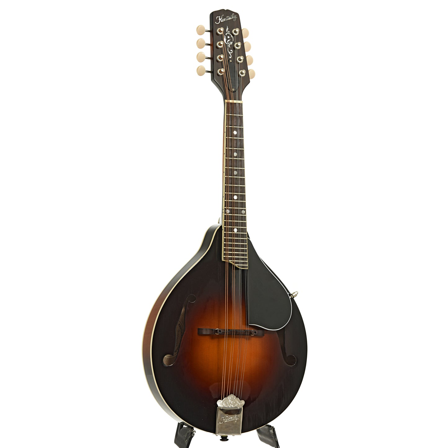 Full front and side of Kentucky KM-250 A-Style Mandolin