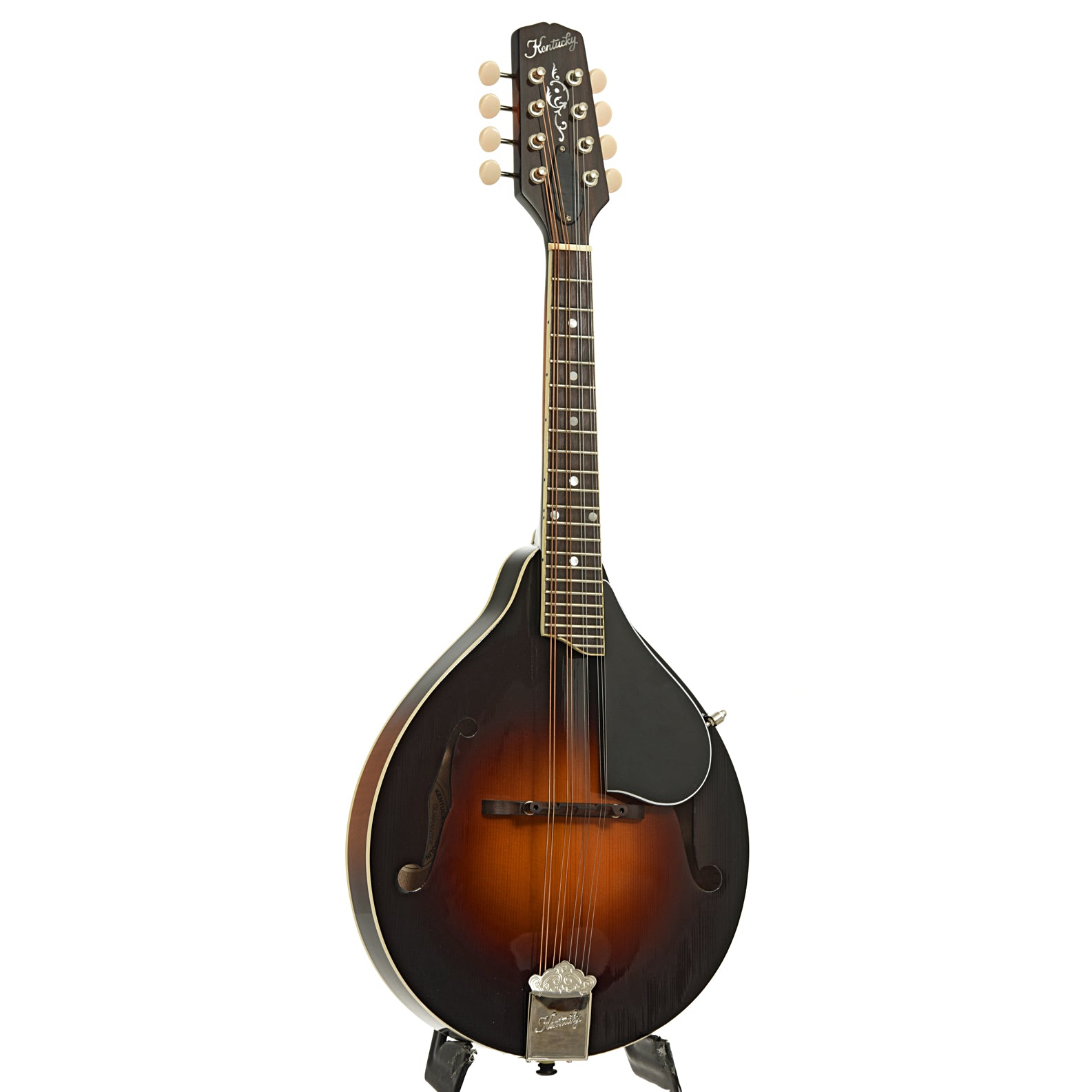 Full front and side of Kentucky KM-250 A-Style Mandolin