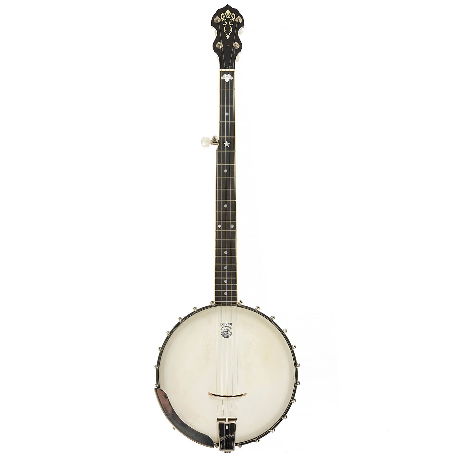 Full front of Deering Vega No. 2 Open Back Banjo