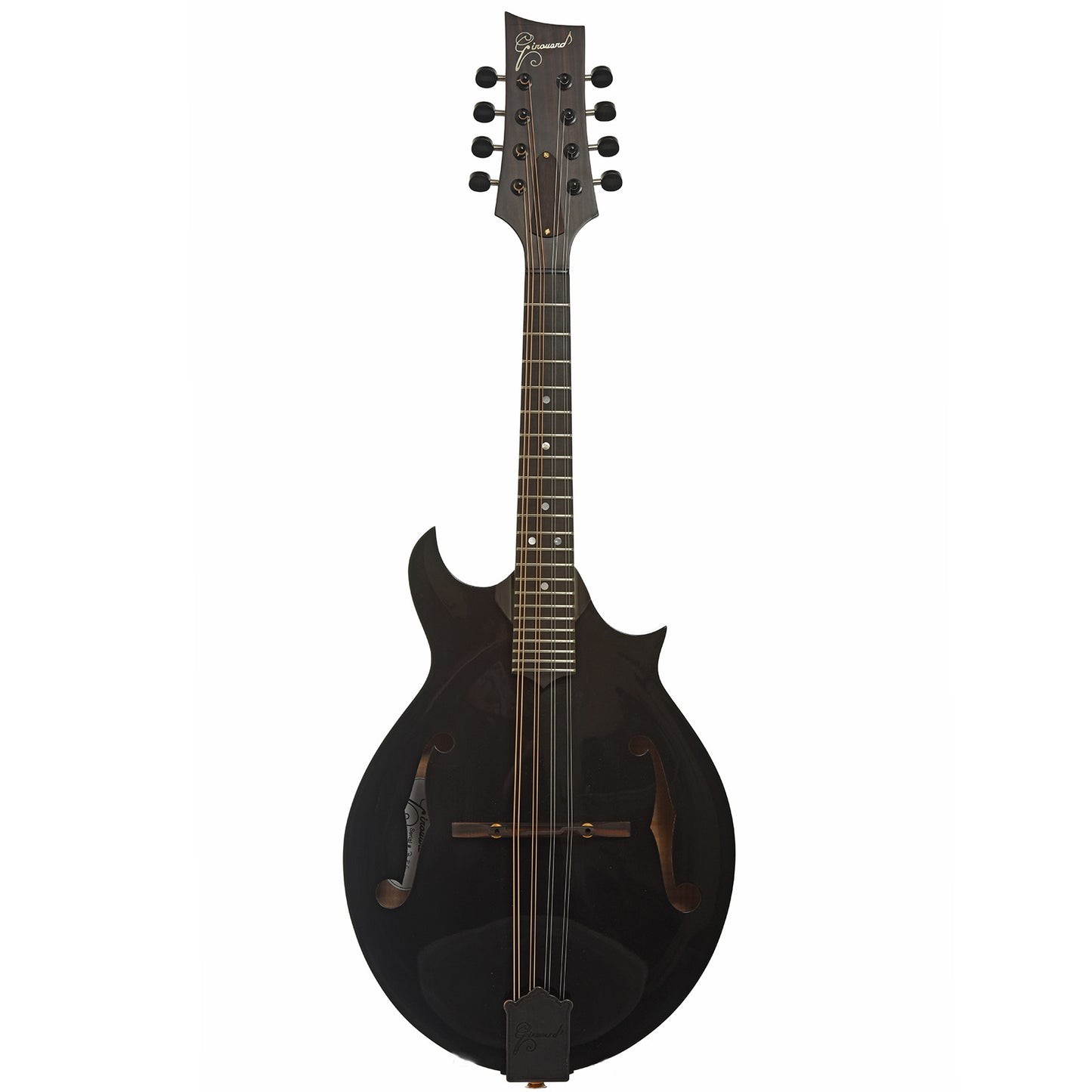 Full front of Girouard Asymmetrical Two Point Mandolin