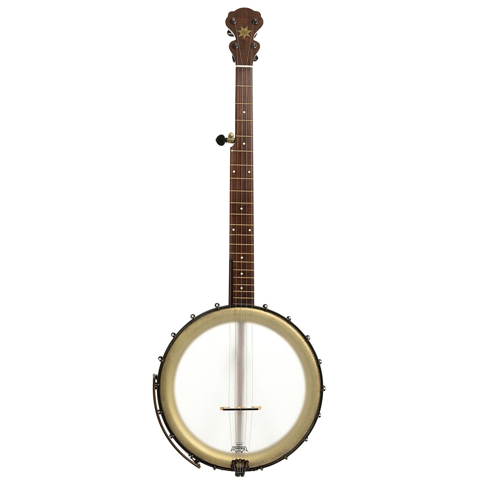 Full front of Pete Ross Dobson Banjo, 12" Rim