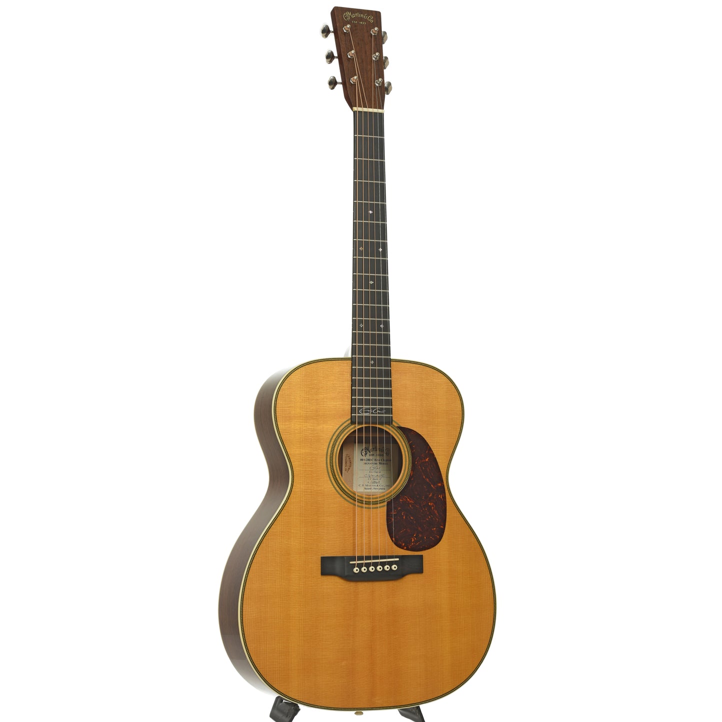 Full front and side of Martin 000-28EC Eric Clapton Acoustic Guitar 