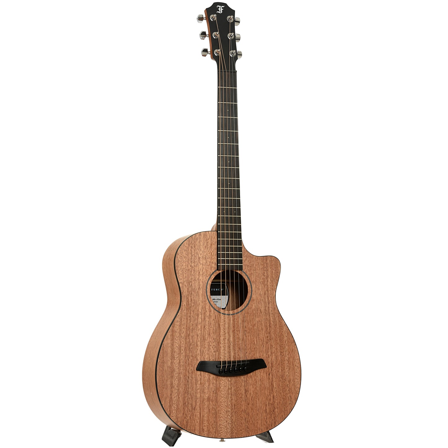 Full front and side of Furch MMa Travel Acoustic Guitar