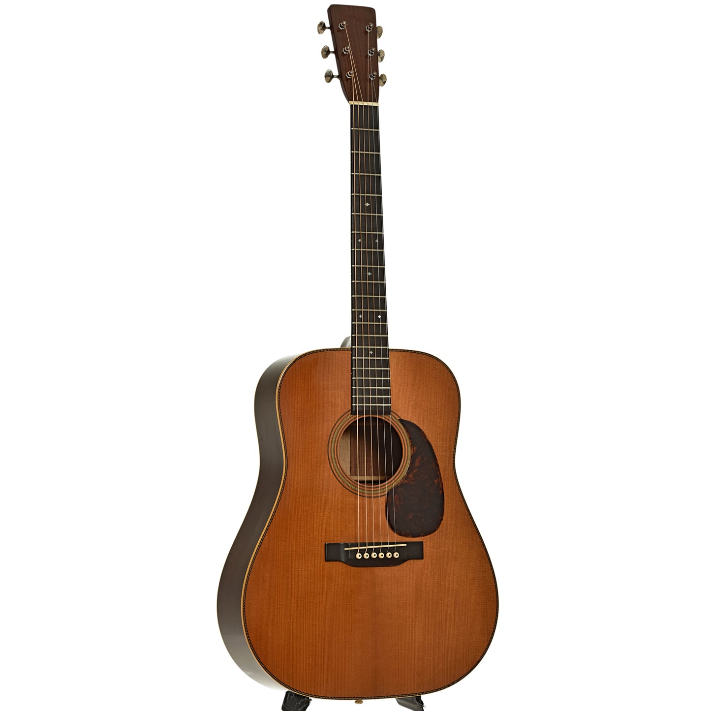 Full front and side of Pre-War International Herringbone Dreadnought Guitar