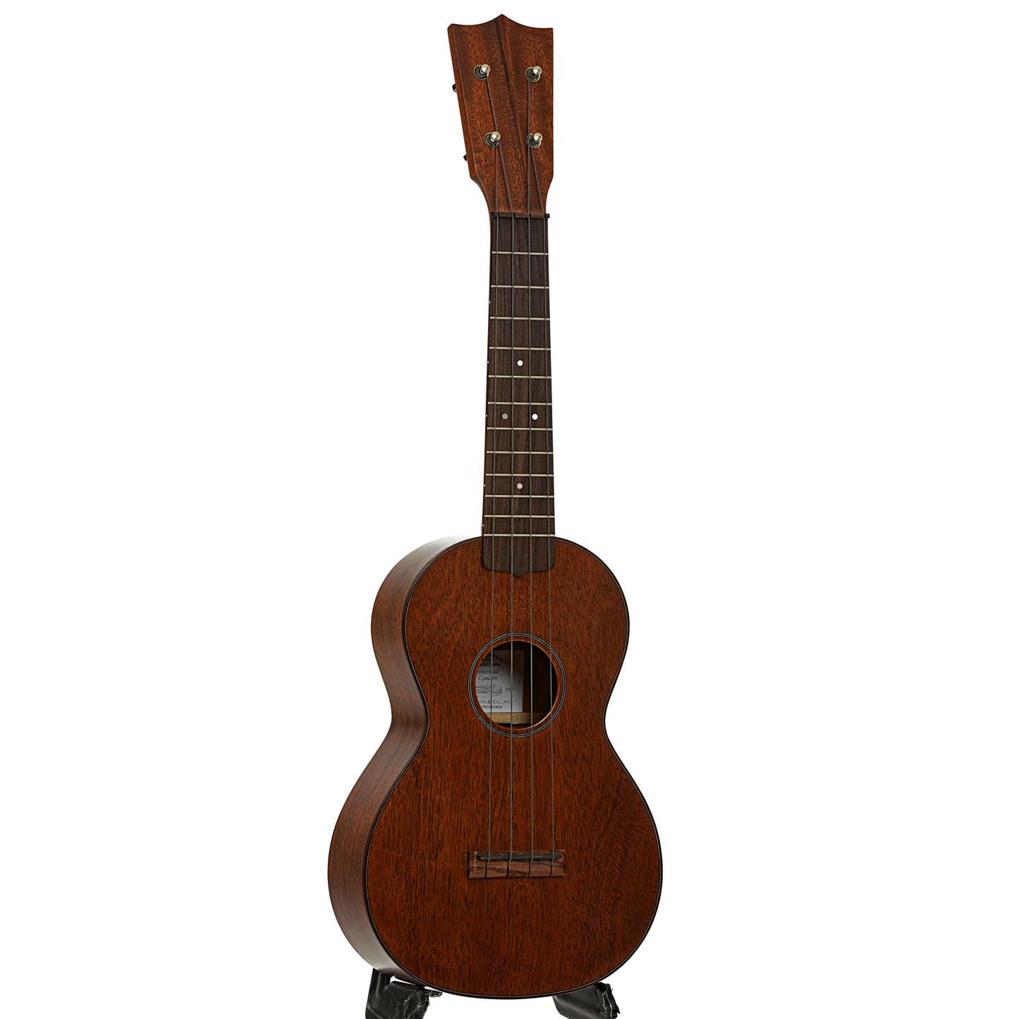 Full front and side of Martin Centennial 1 Concert Ukulele 