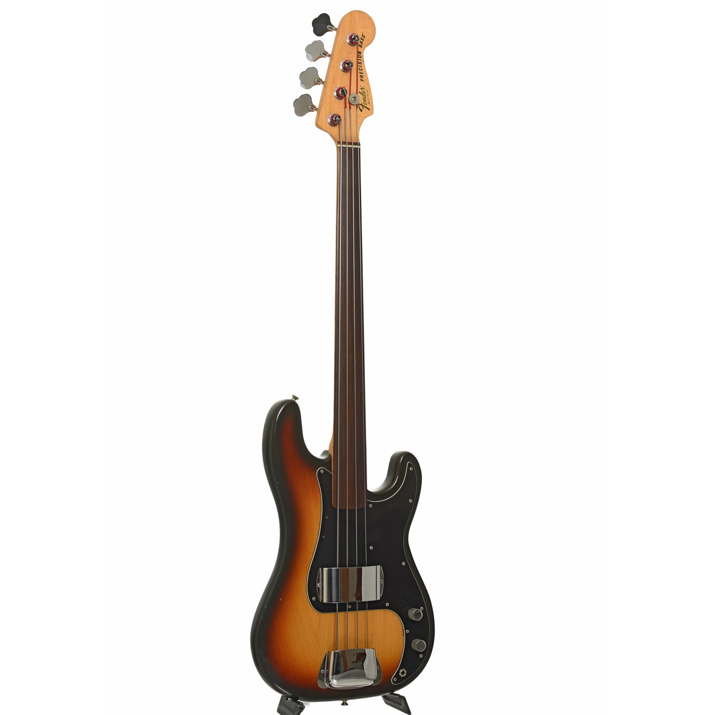 Full front of Fender Precision Fretless Electric Bass 