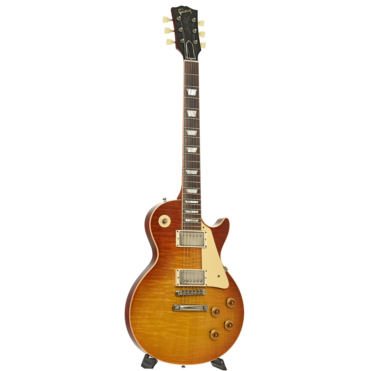 Full fornt and side of Gibson Custom Shop 60th Anniversary '59 Les Paul Standard Reissue Electric Guitar 