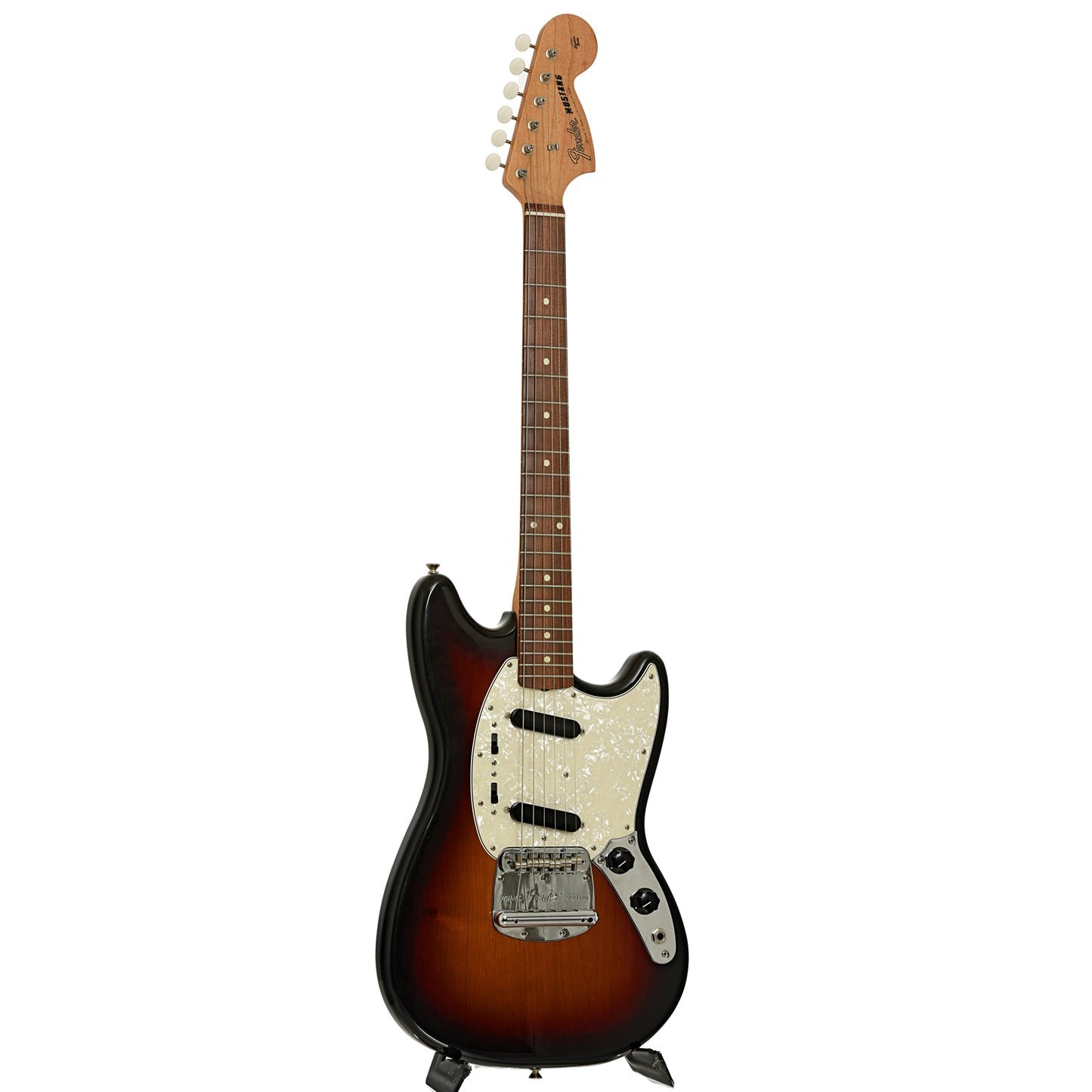 Full front and side of Fender Mustang Electric Guitar