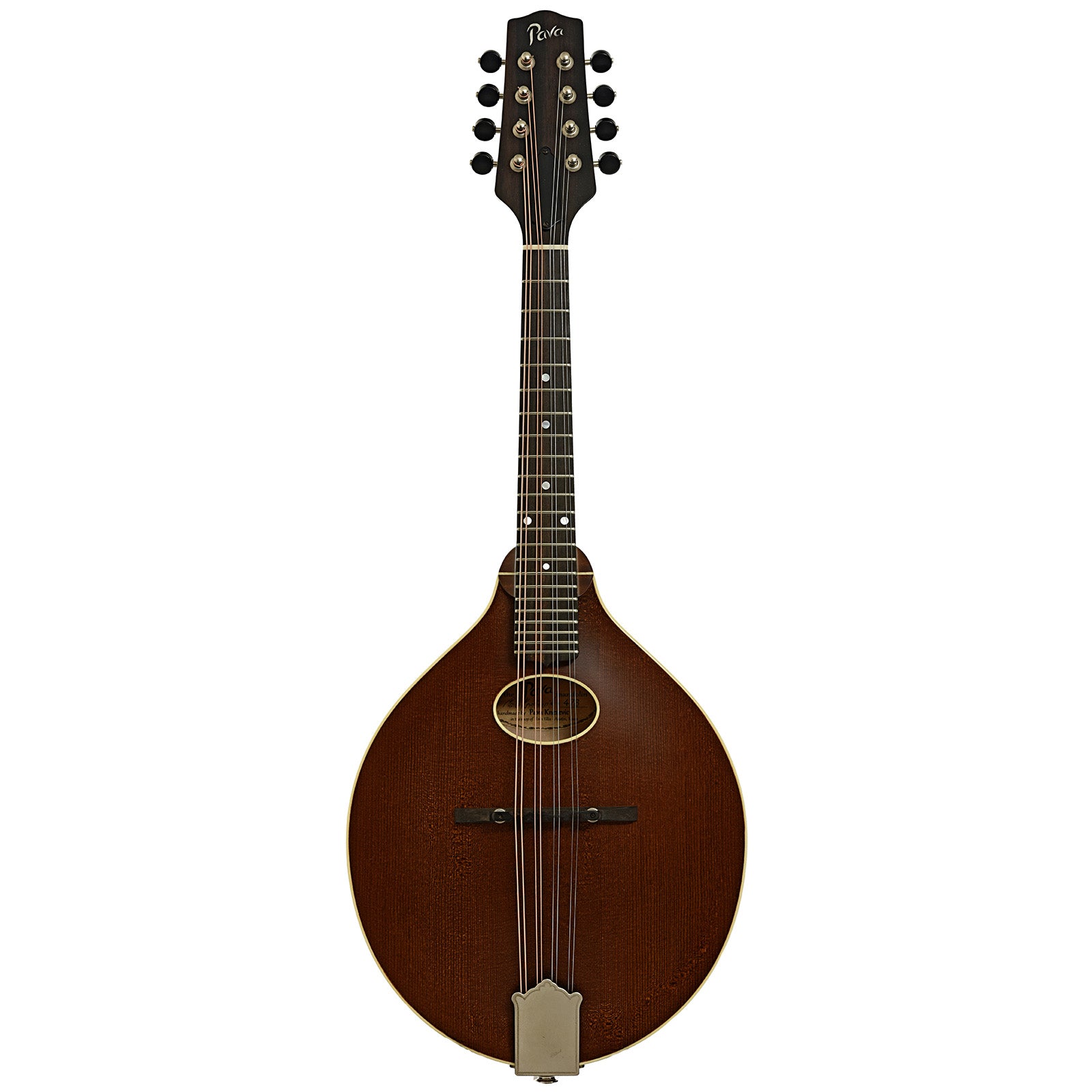 Full front of Pava A5 Satin Oval Hole Mandolin