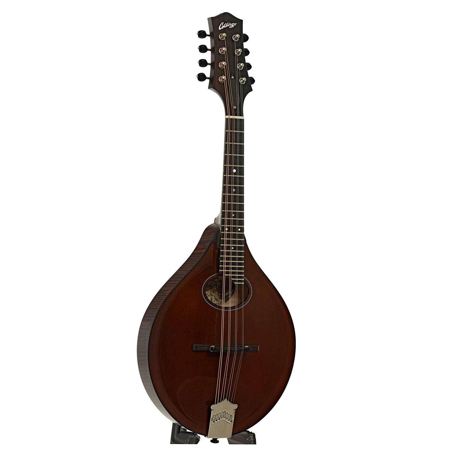 Full front and side of Collings MT O Oval Hole A-Style Mandolin