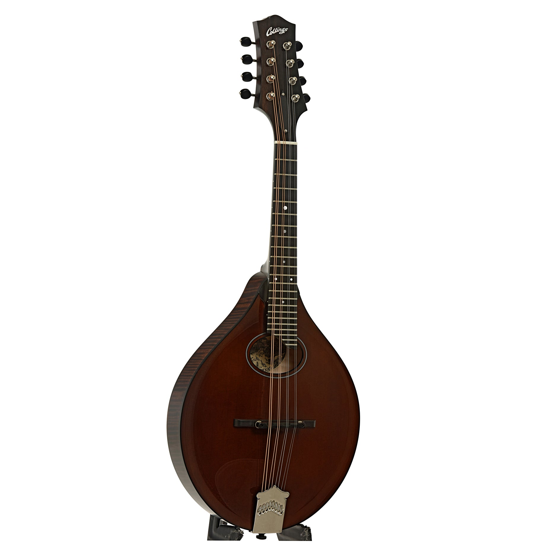 Full front and side of Collings MT O Oval Hole A-Style Mandolin