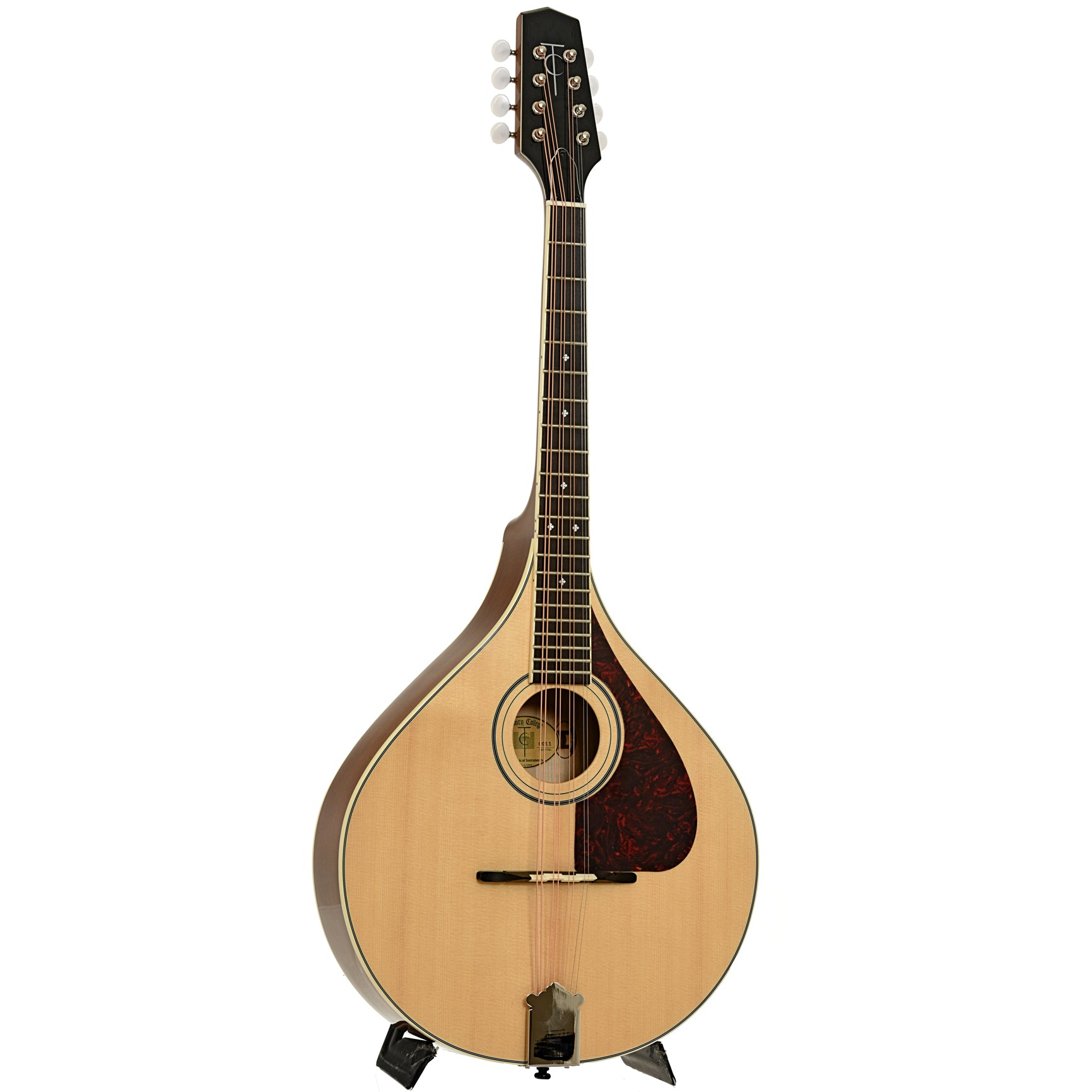 Full front and side of Trinity College Octave Mandolin