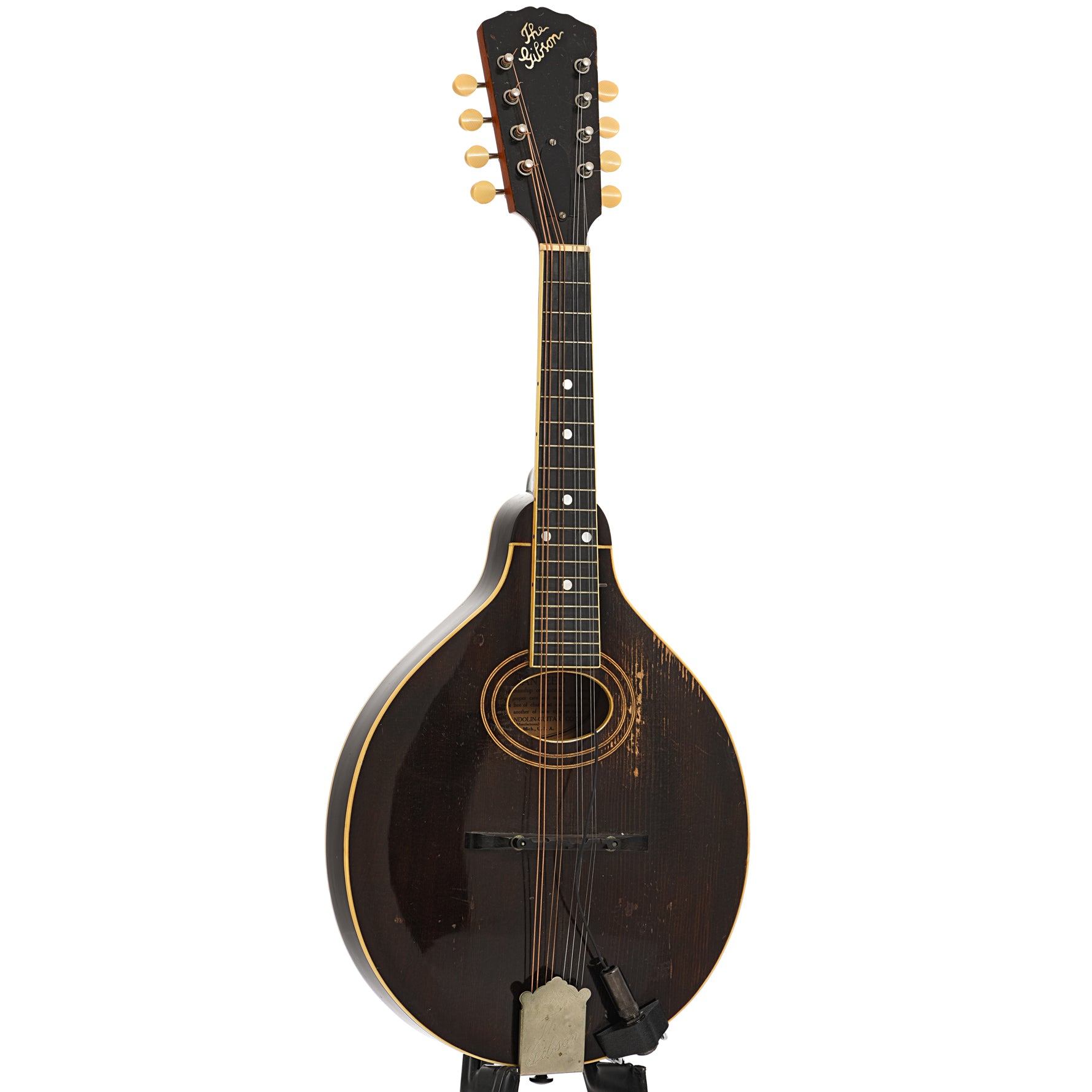 Full front and side of Gibson A-2 Mandolin (1922)