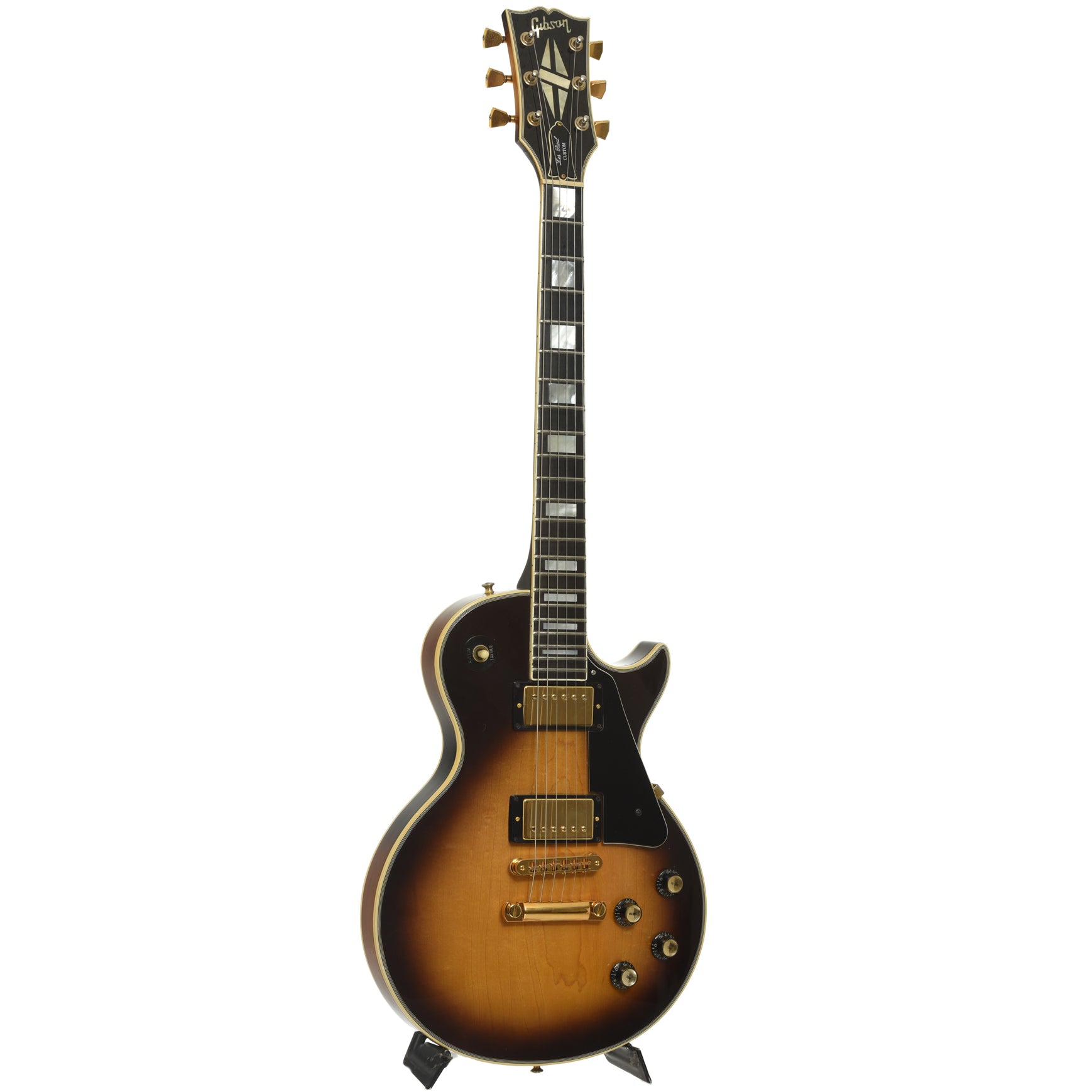 Full front and side of Gibson Les Paul Custom Electric Guitar
