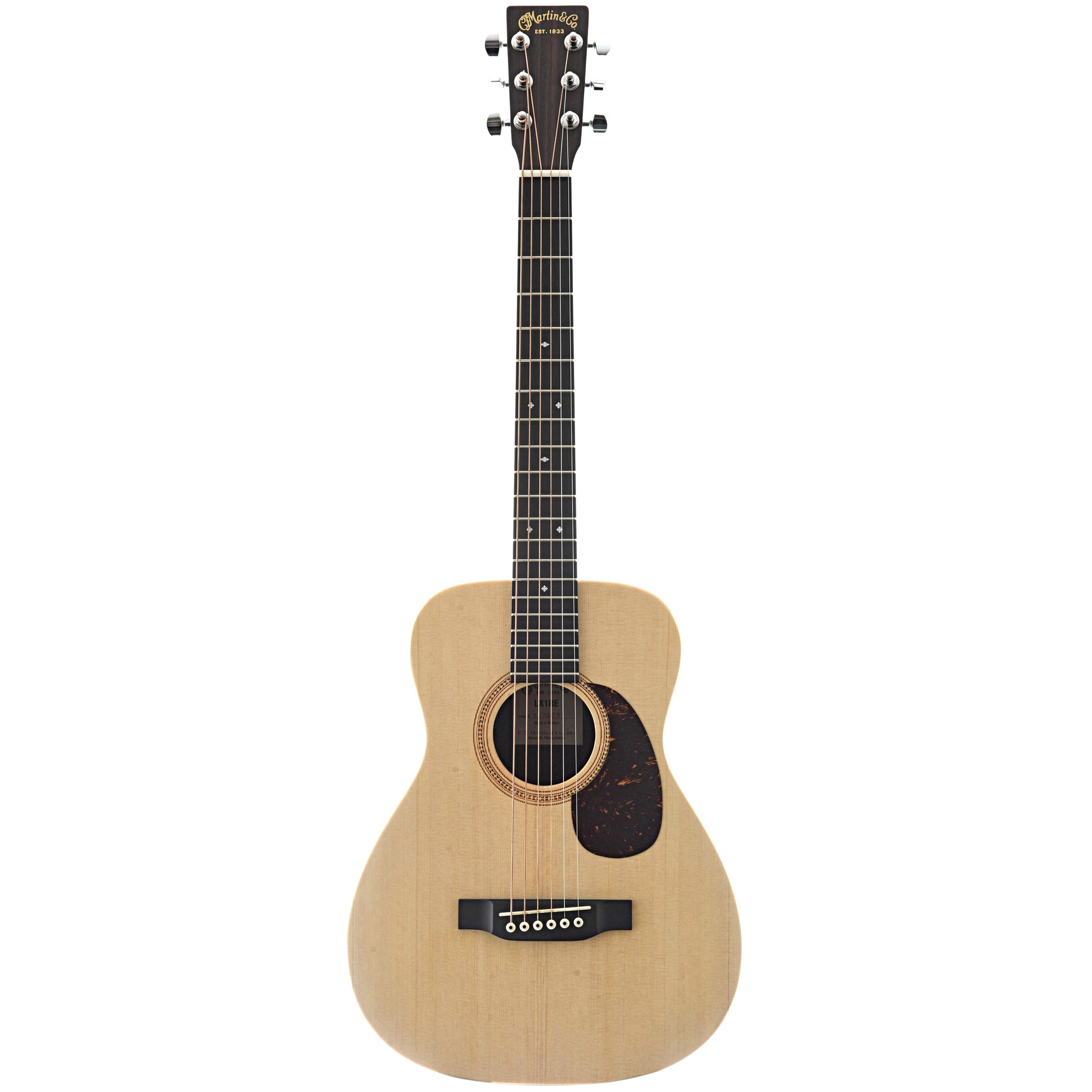 Full front of Martin LX1RE Little Martin Solid Top