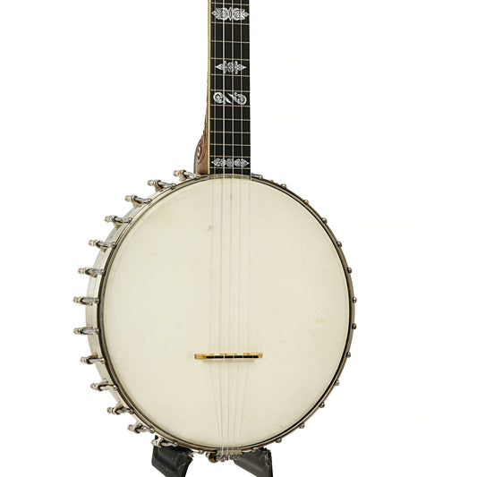 Front and side of Fairbanks Whyte Laydie No.7 Open Back Banjo